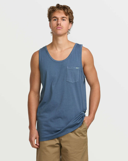 Essential Premium Wave Wash Tank | Slate Blue Billabong