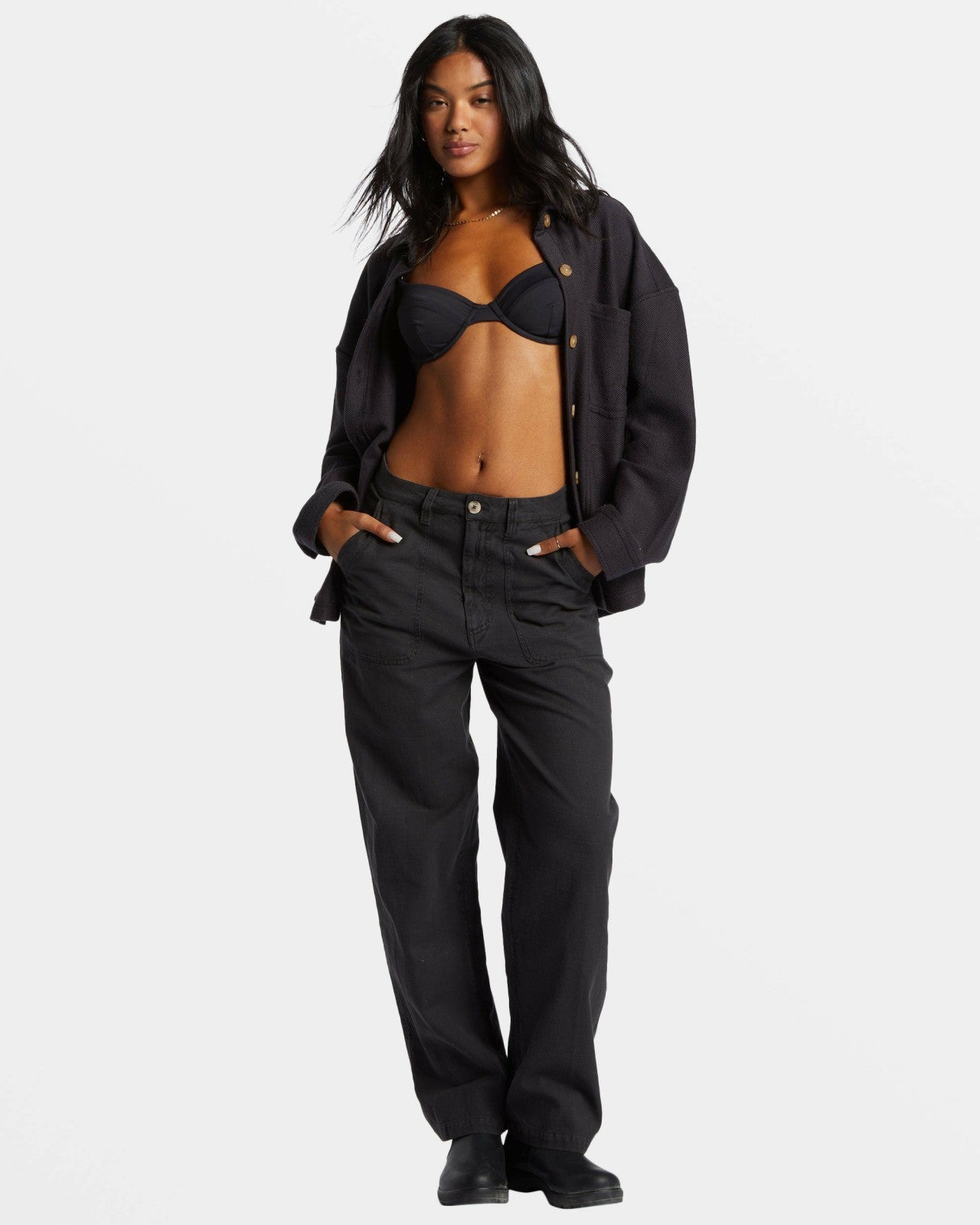 Everytime Oversized Shacket | Black Sands Billabong