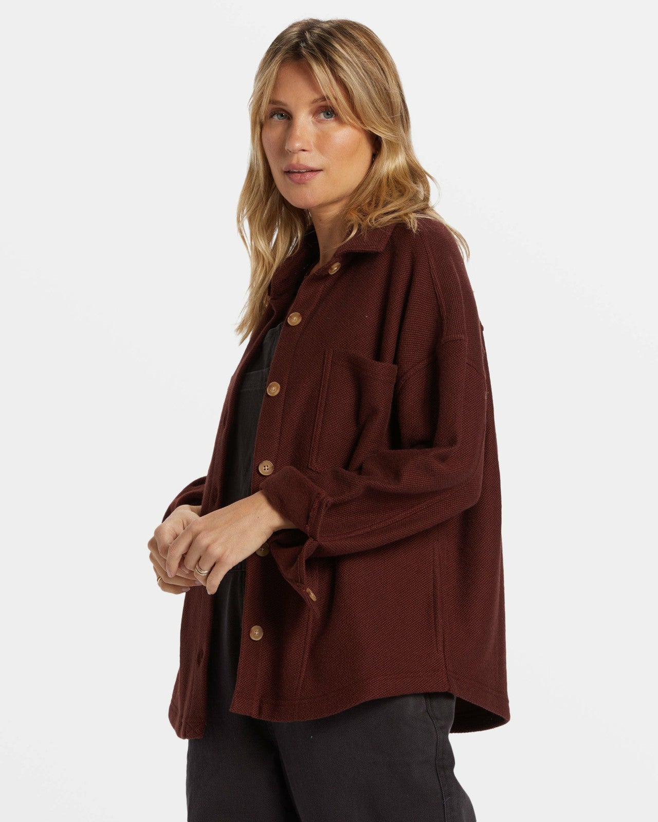 Everytime Oversized Shacket | Choc Chip Billabong