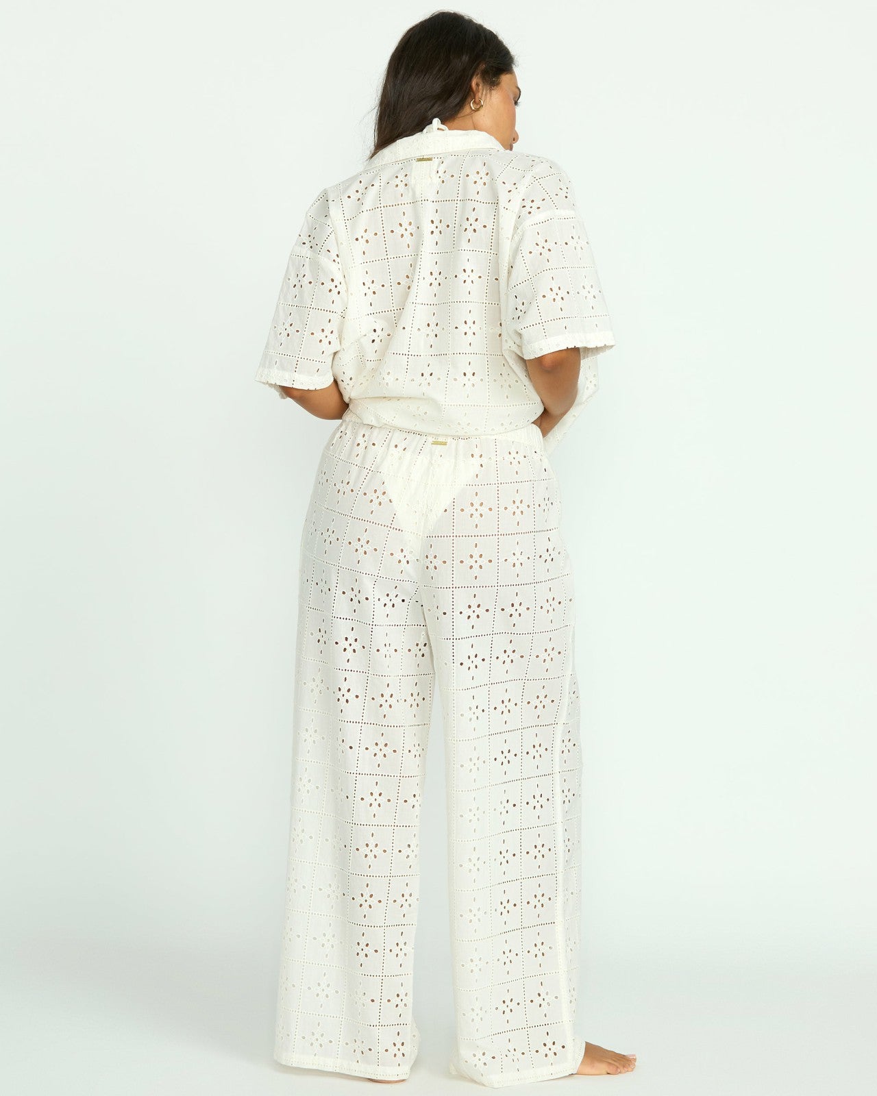 Eyelet Crush Beach Coverup Pants | Salt Crystal Billabong
