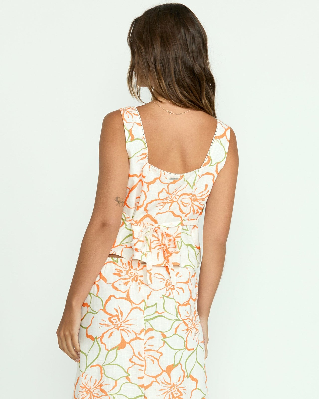 Feelin Free Woven Tank | Salt Crystal Billabong