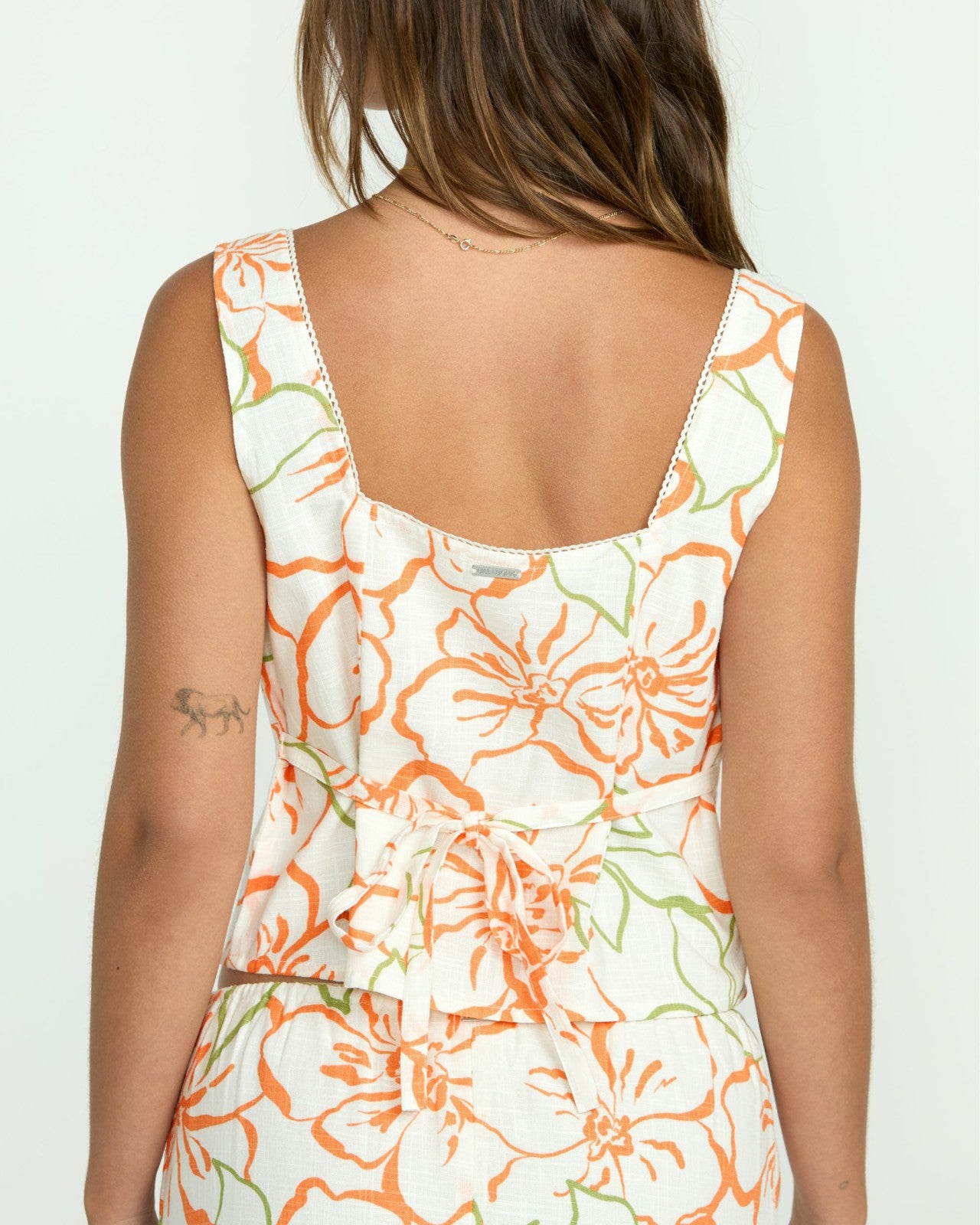 Feelin Free Woven Tank | Salt Crystal Billabong