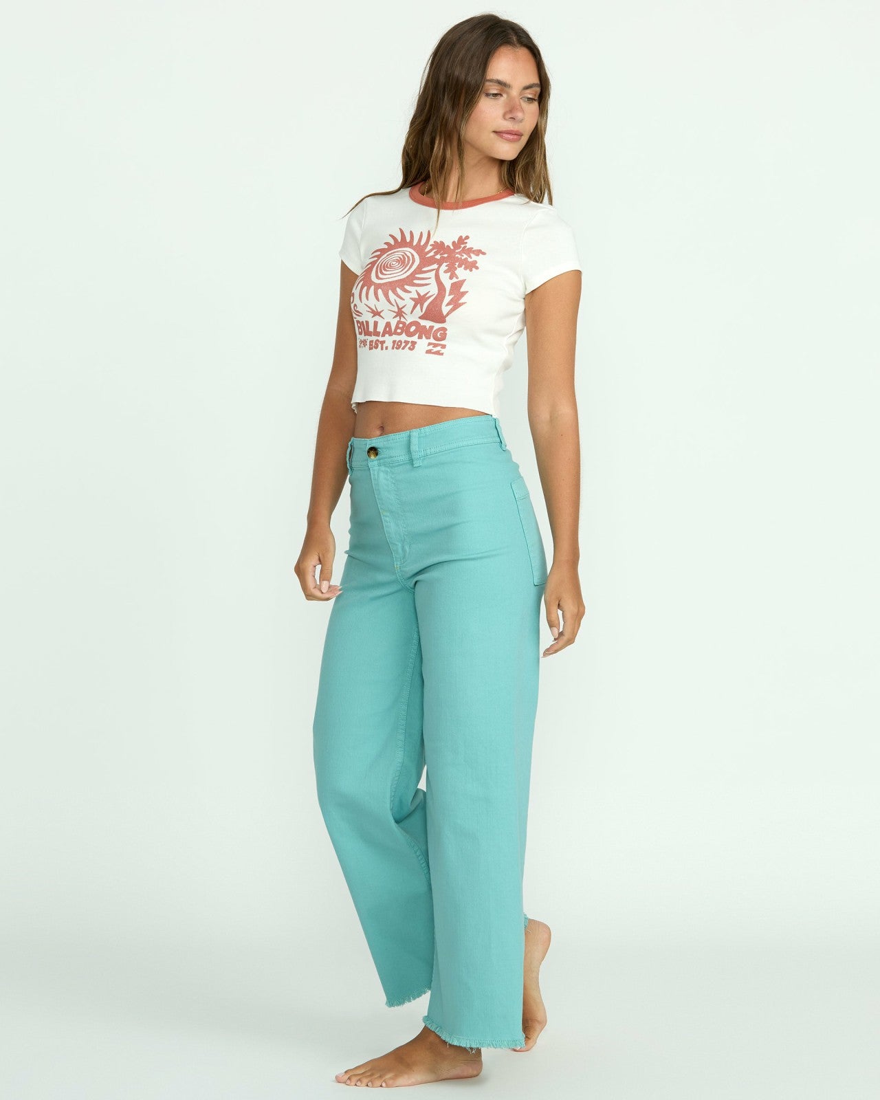 Free Fall High-Waist Pants | Misty Blue Billabong