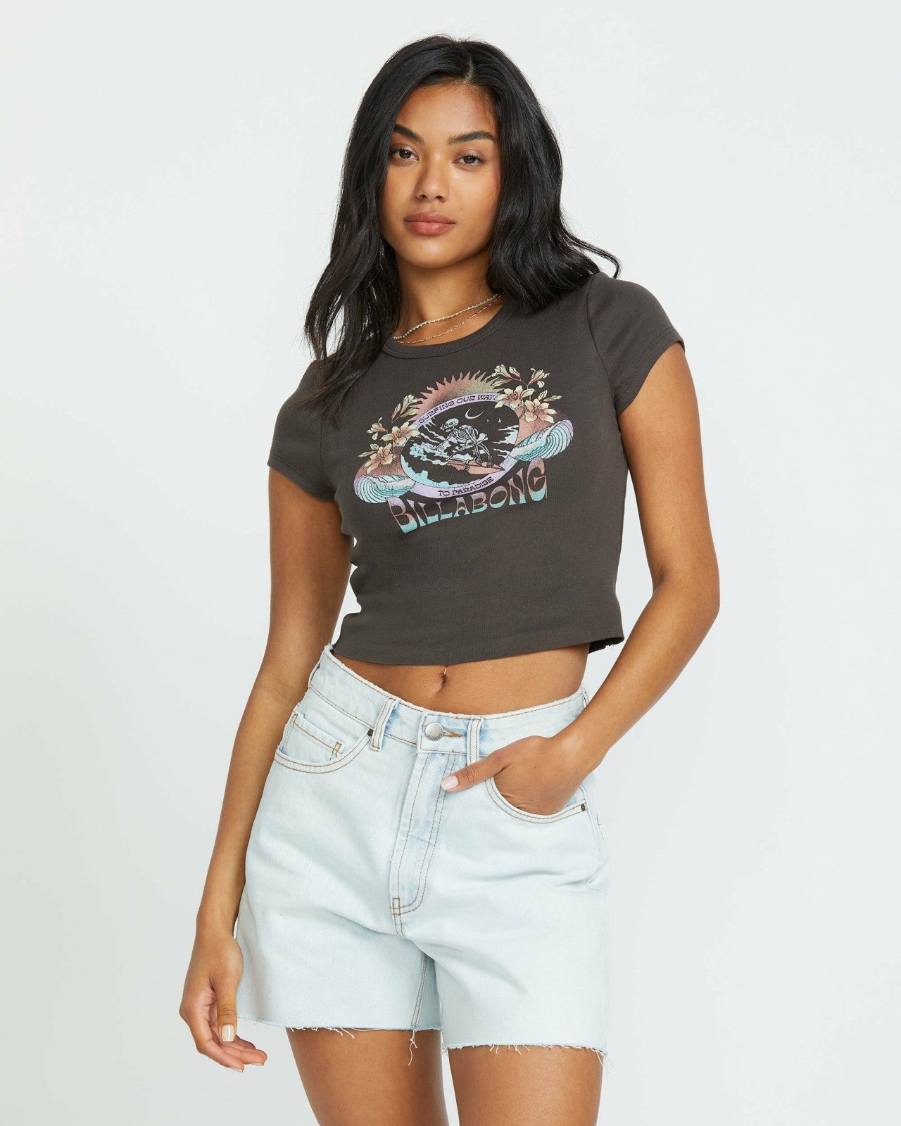 Goes Around Tee | Off Black Billabong