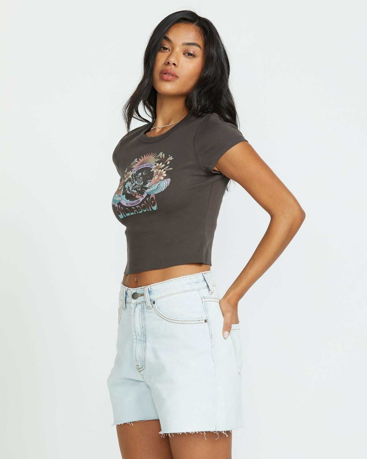 Goes Around Tee | Off Black Billabong