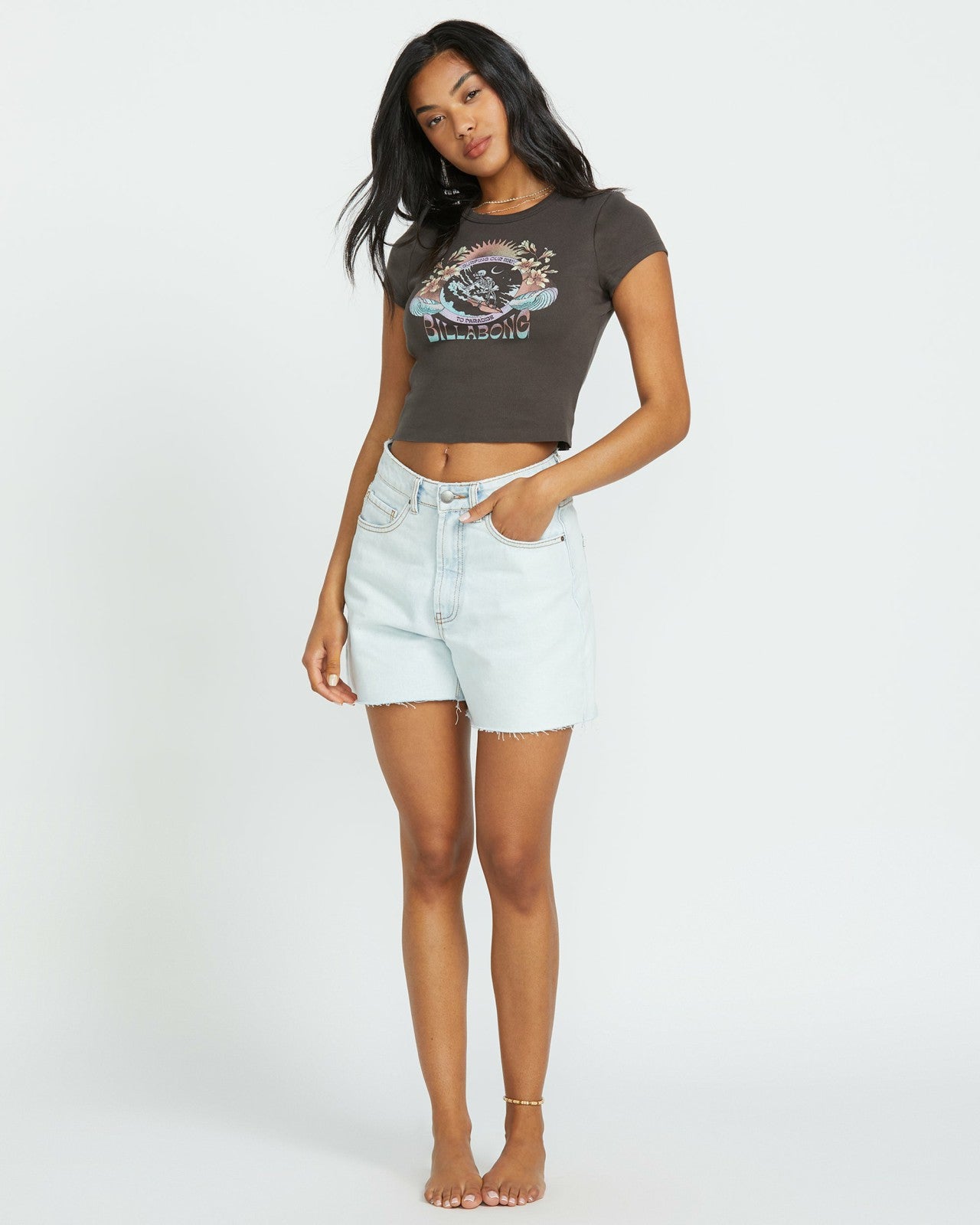 Goes Around Tee | Off Black Billabong