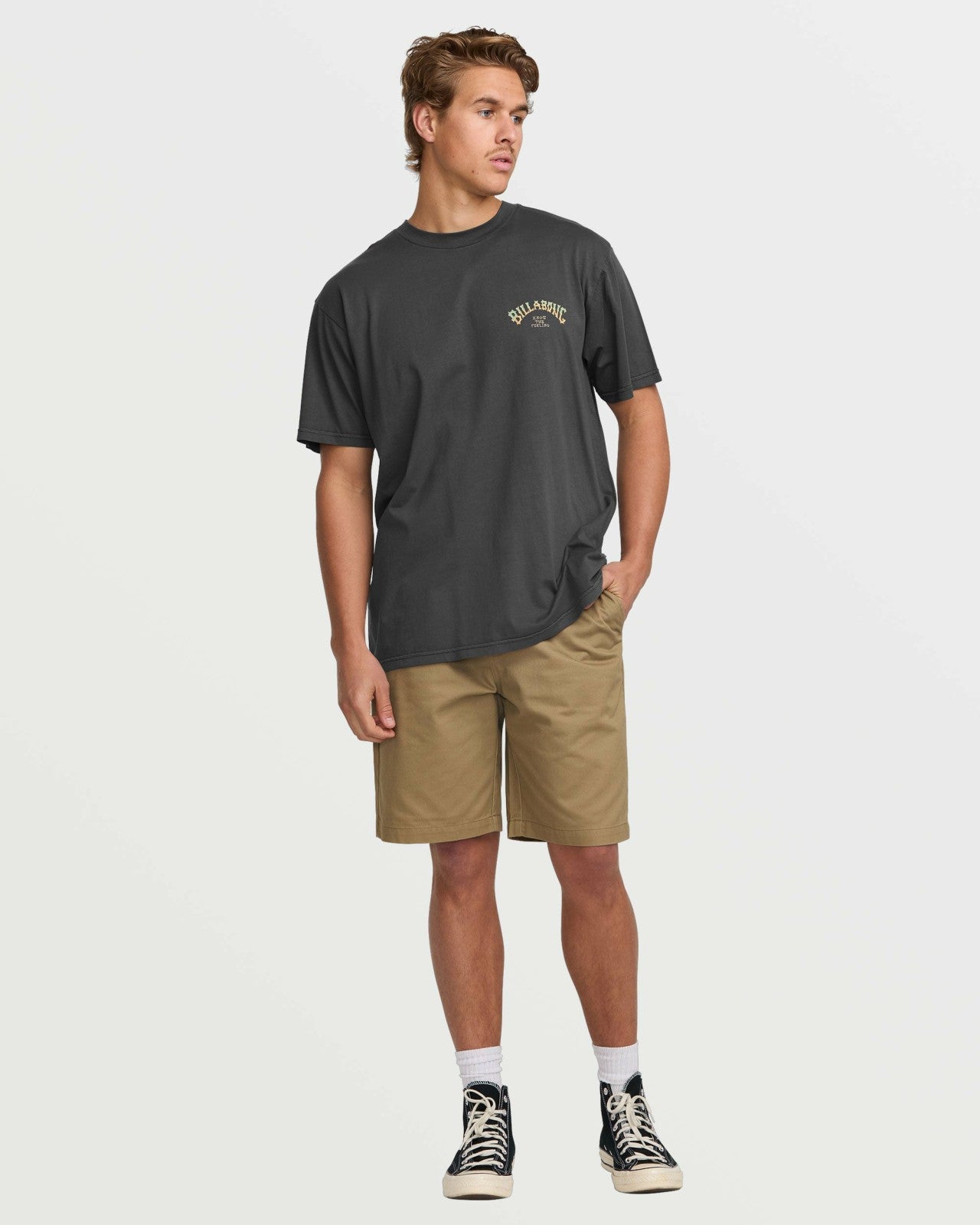 Hack Premium Wave Wash Tee | Washed Black Billabong
