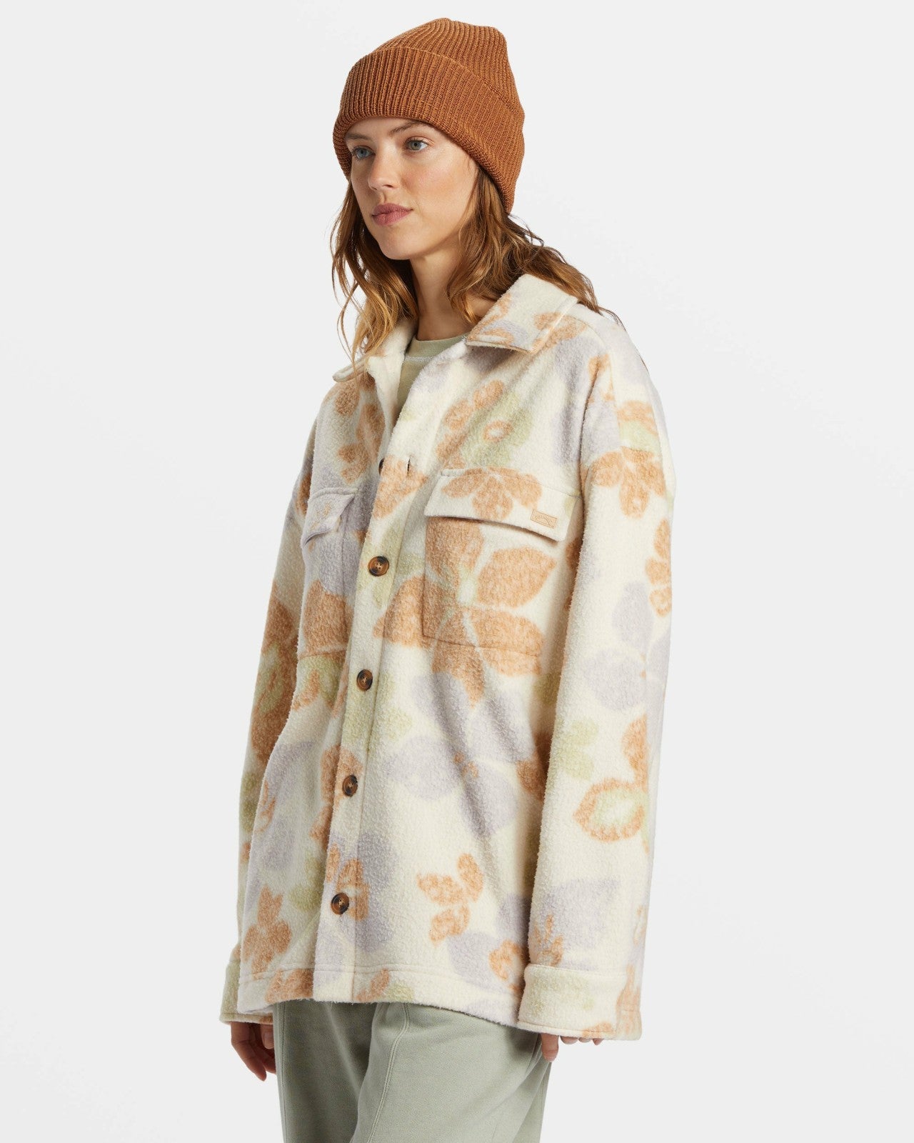 Happy Camper Shacket Button Sweater | Summer Rain Billabong