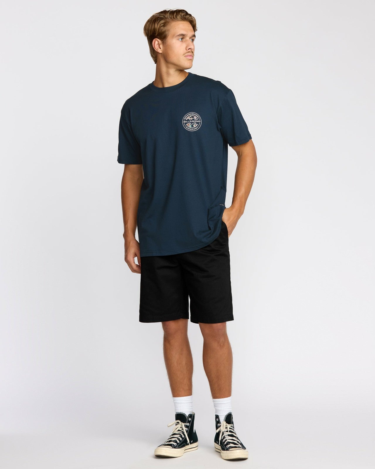 Hollow Premium Short Sleeve T-Shirt | Navy Billabong
