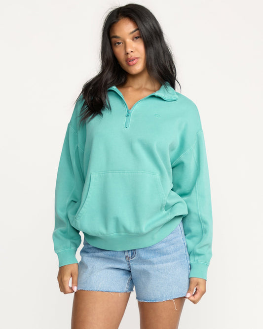 Hula Half Zip Sweatshirt | Blue Bird Billabong