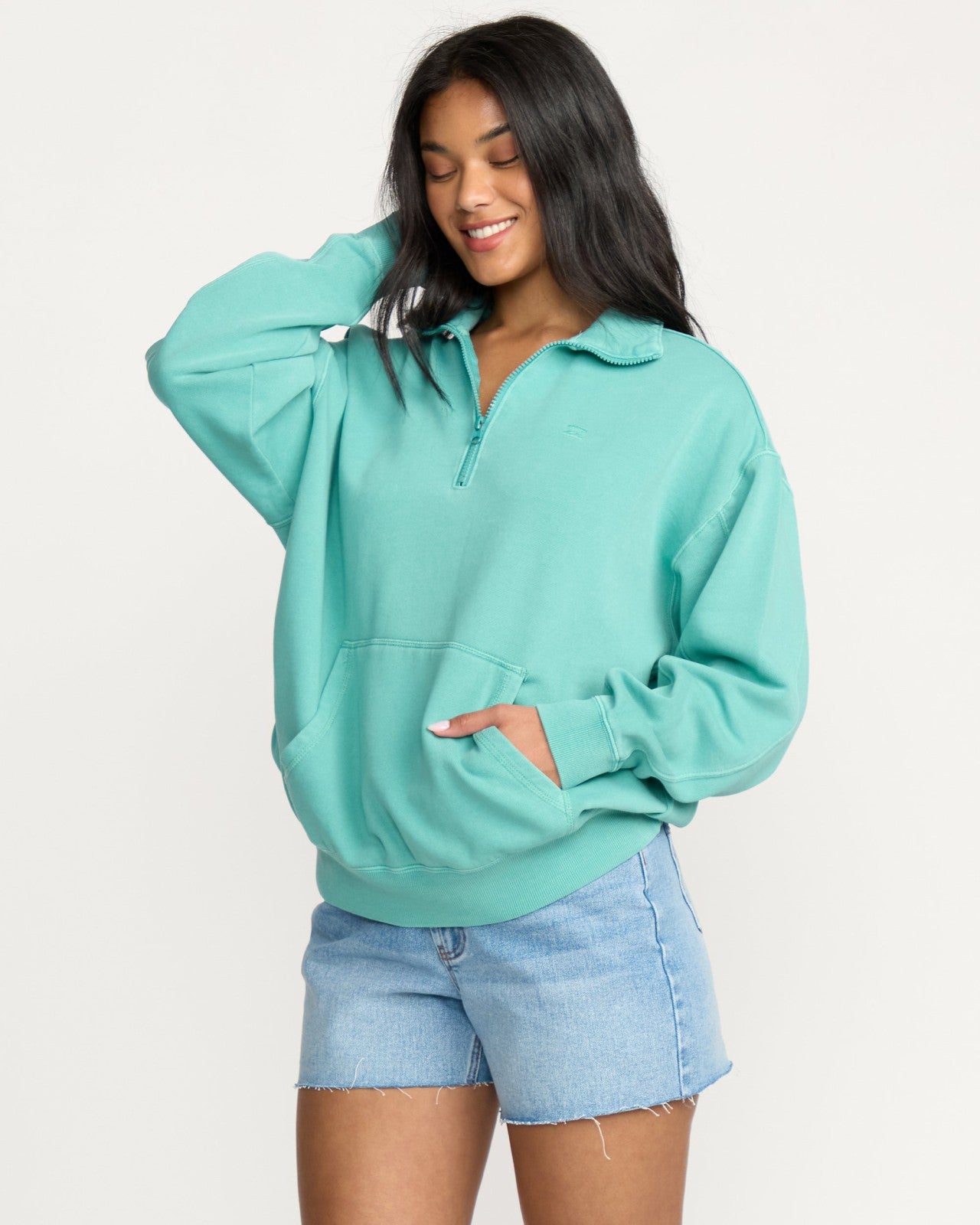 Hula Half Zip Sweatshirt | Blue Bird Billabong