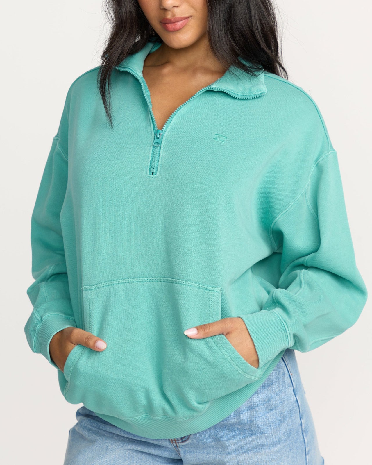 Hula Half Zip Sweatshirt | Blue Bird Billabong