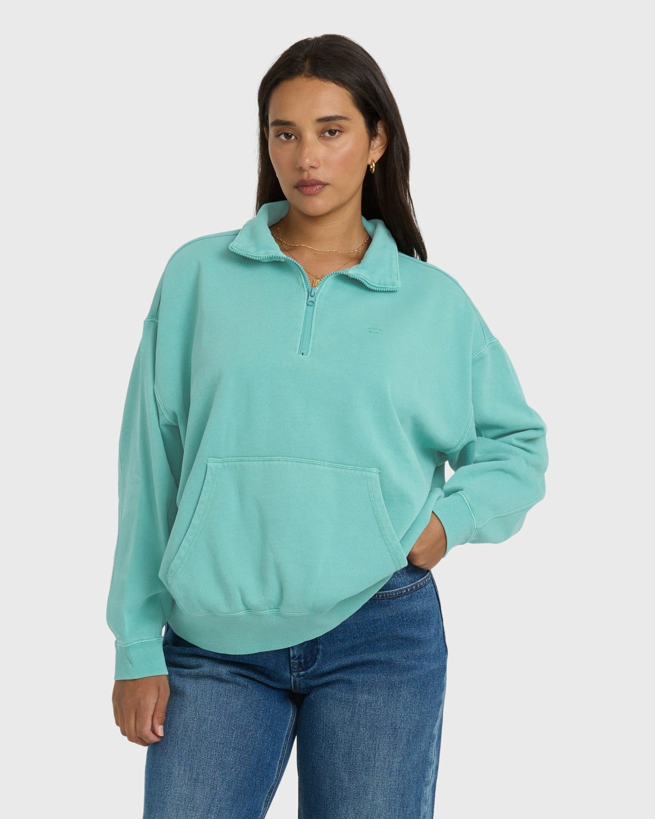Hula Half Zip Sweatshirt | Blue Bird Billabong