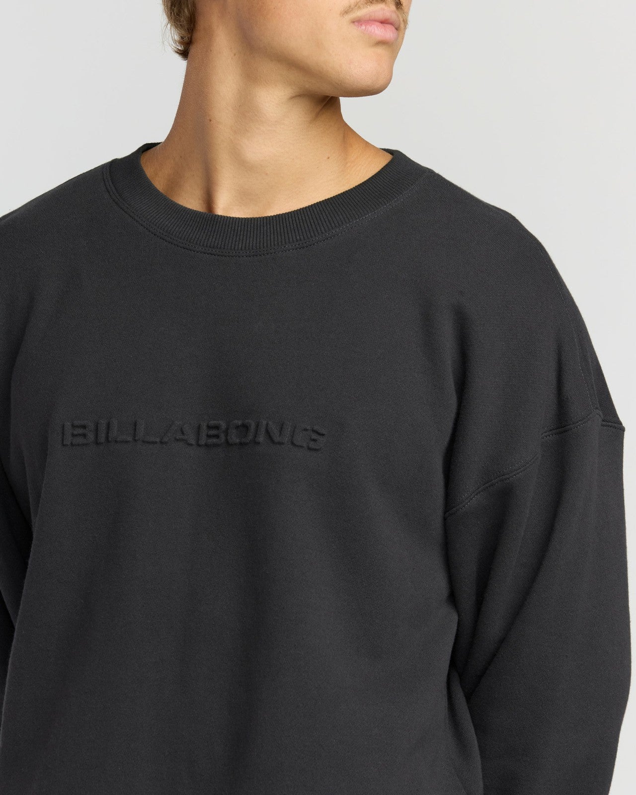 Iconic Emboss Crewneck Sweatshirt | Black Billabong