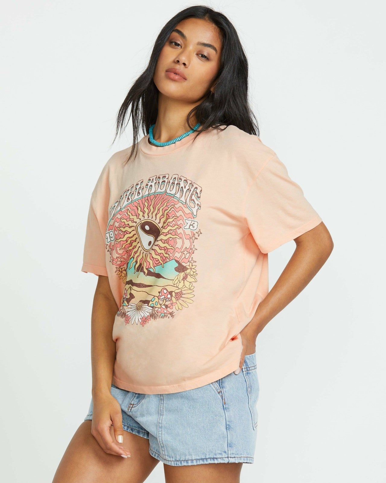 In The Balance Tee | Soft Peach Billabong