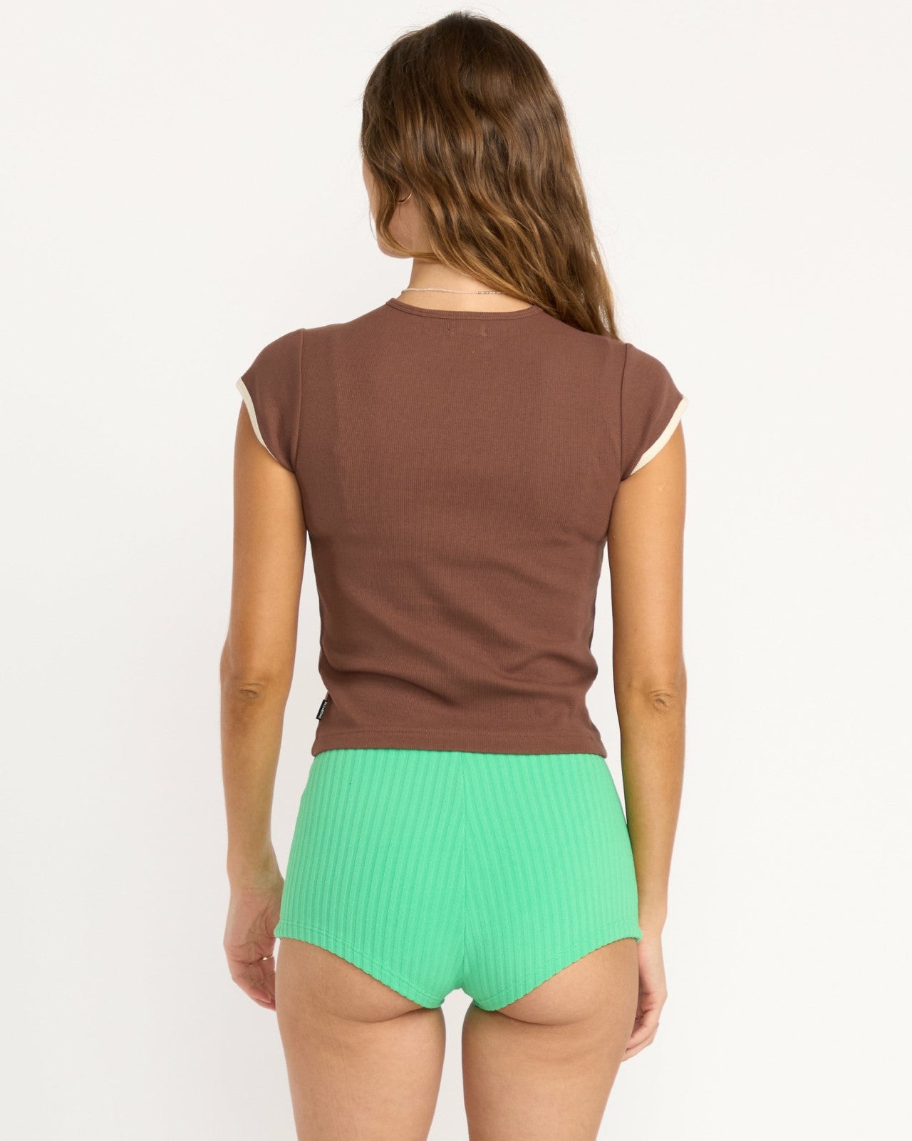 Josie Ringer Short Sleeve T-Shirt | Espresso Billabong
