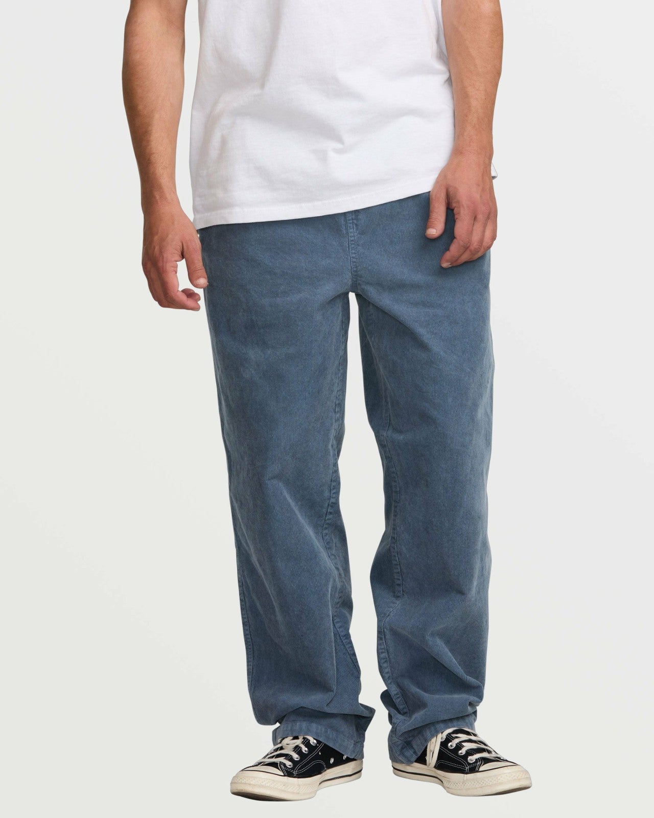 Larry Elastic Waist Corduroy Pants | Slate Blue Billabong
