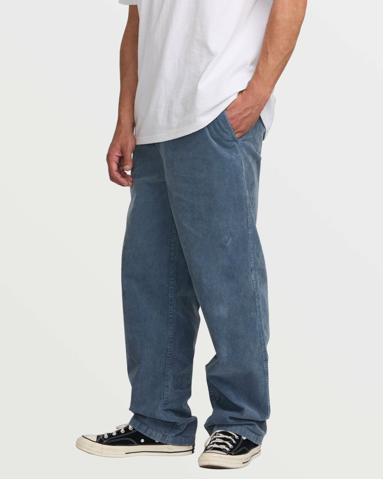 Larry Elastic Waist Corduroy Pants | Slate Blue Billabong