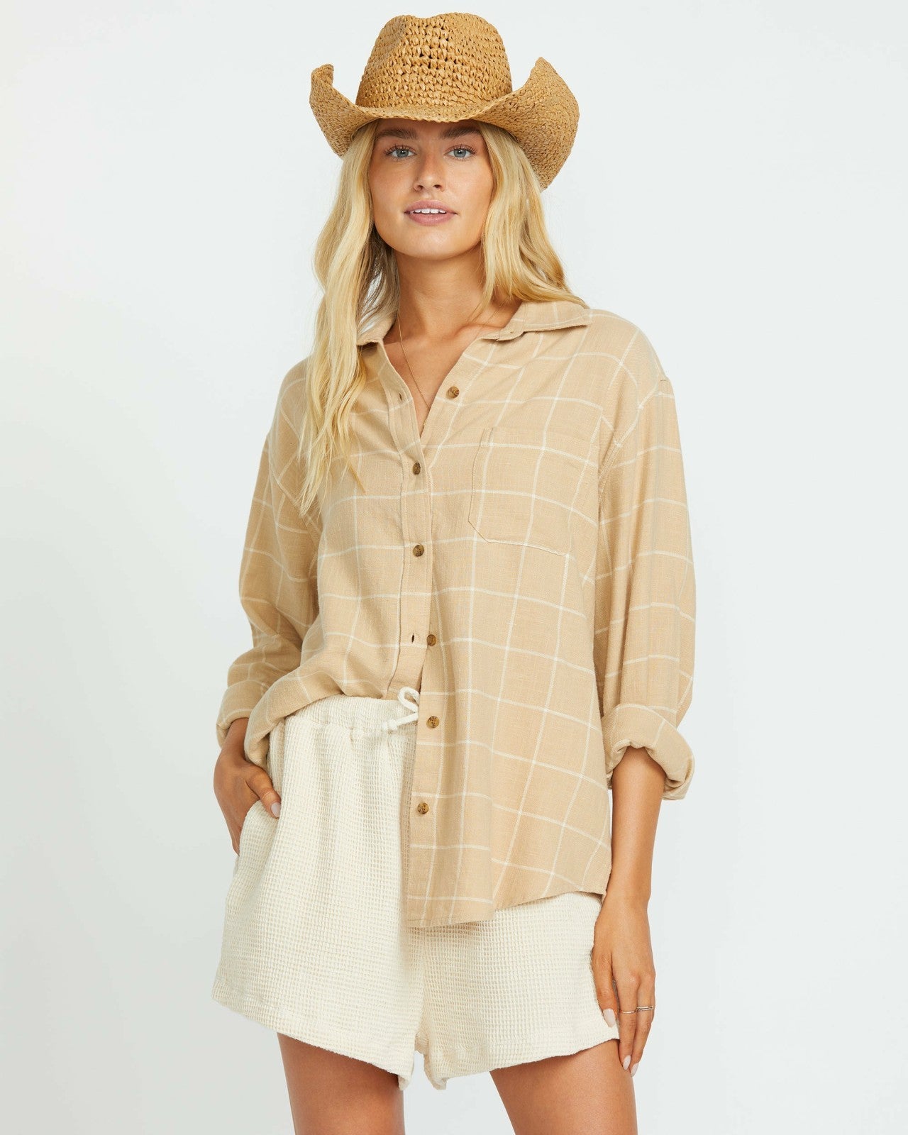 Layer Up Long Sleeve Shirt | Khaki Billabong