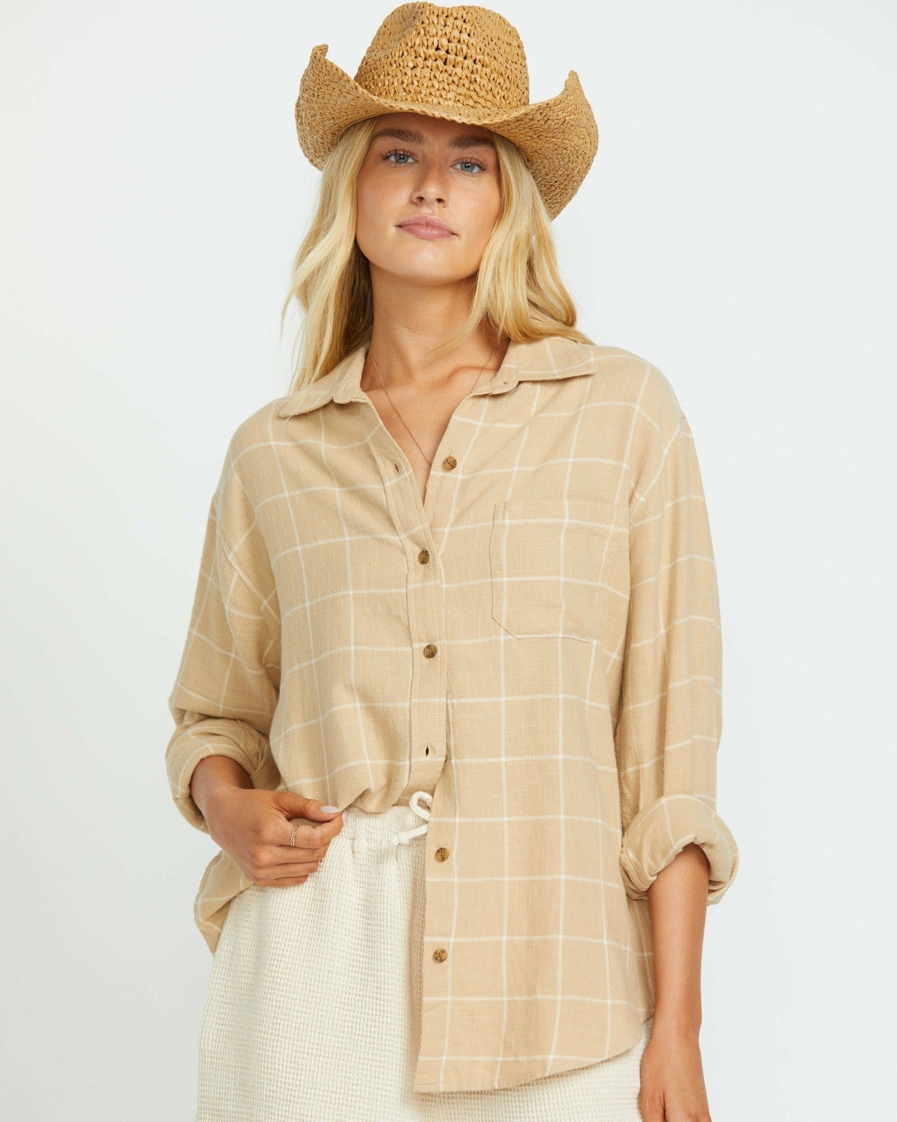 Layer Up Long Sleeve Shirt | Khaki Billabong