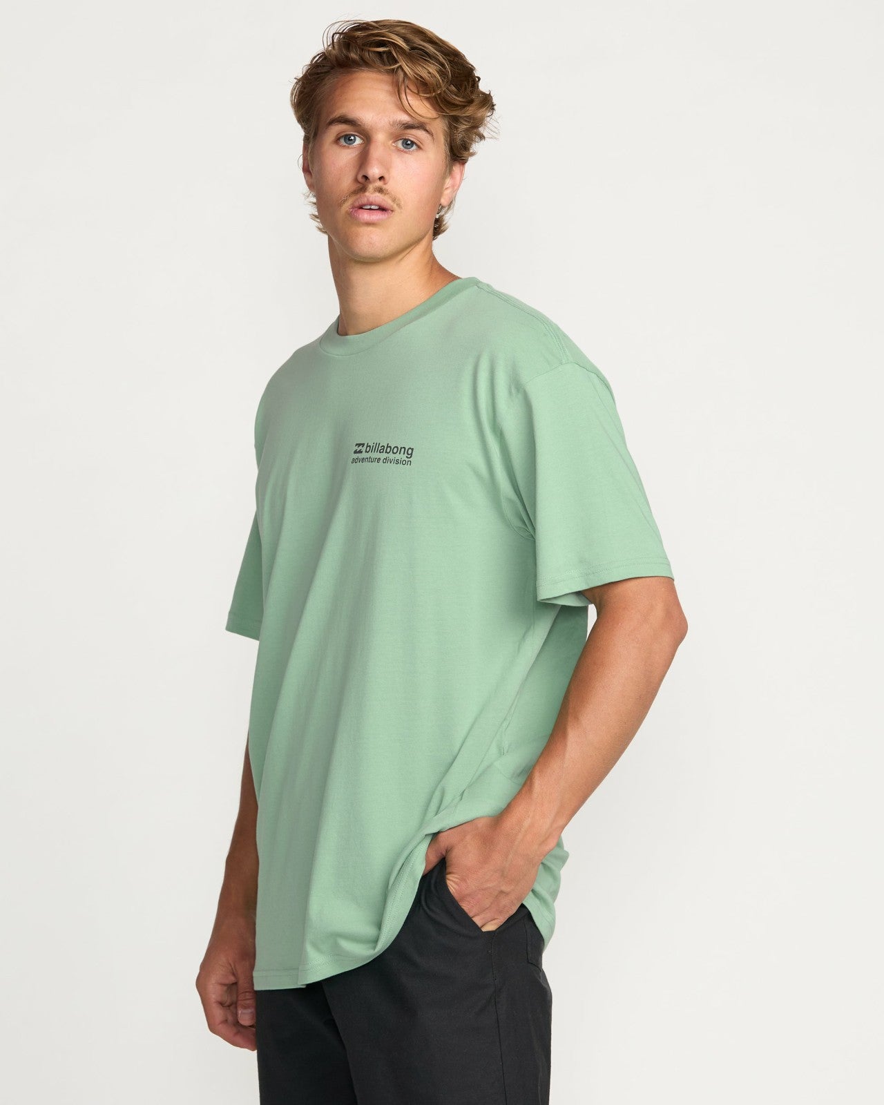 Making Tracks A/Div Tee | Mist Green Billabong