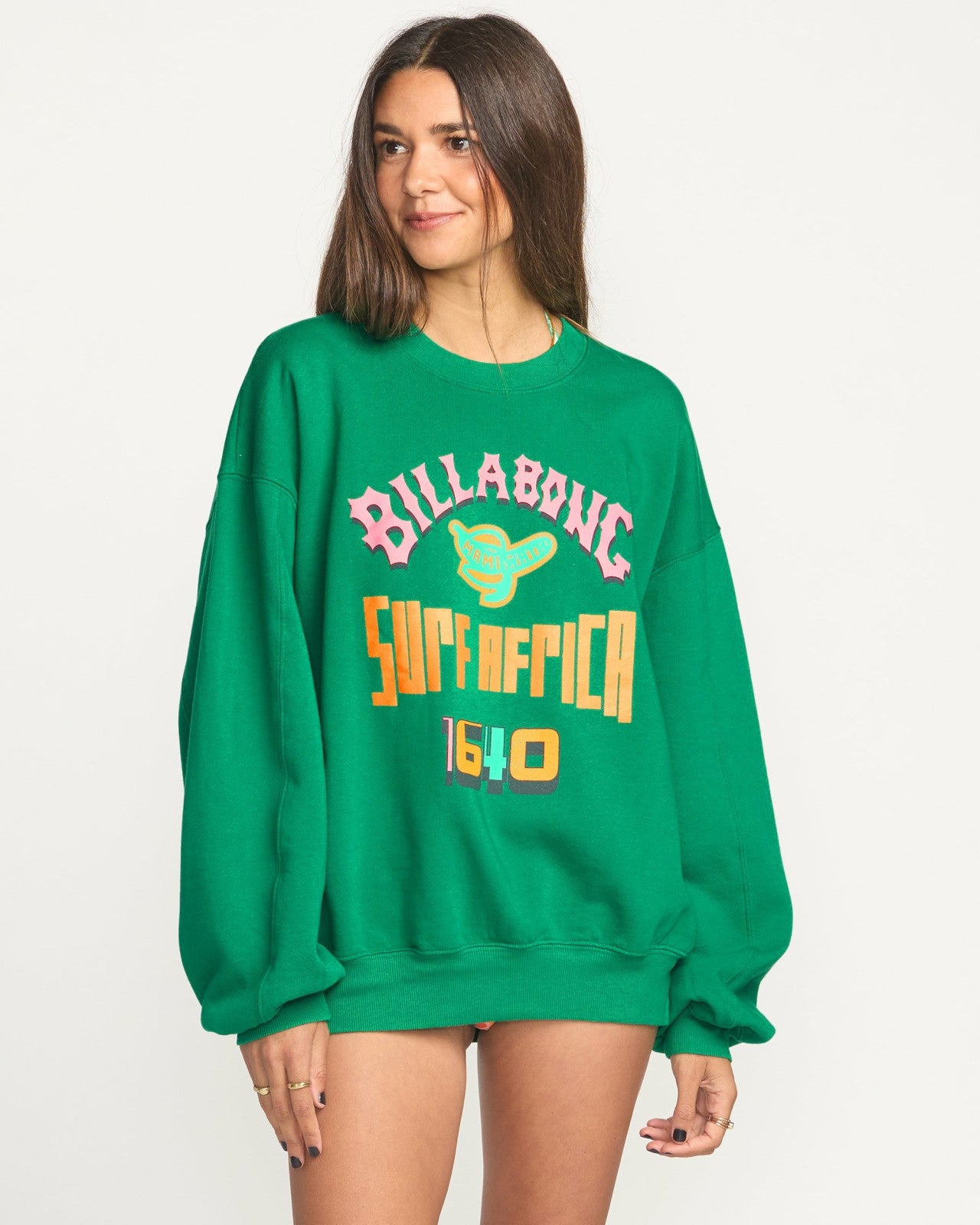 Billabong x Mami Wata Kendal Crewneck Sweatshirt | Emerald Green Billabong
