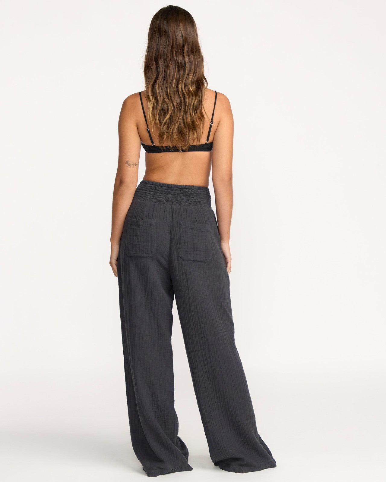 New Waves Gauze Elastic Waist Pants | Black Sands Billabong