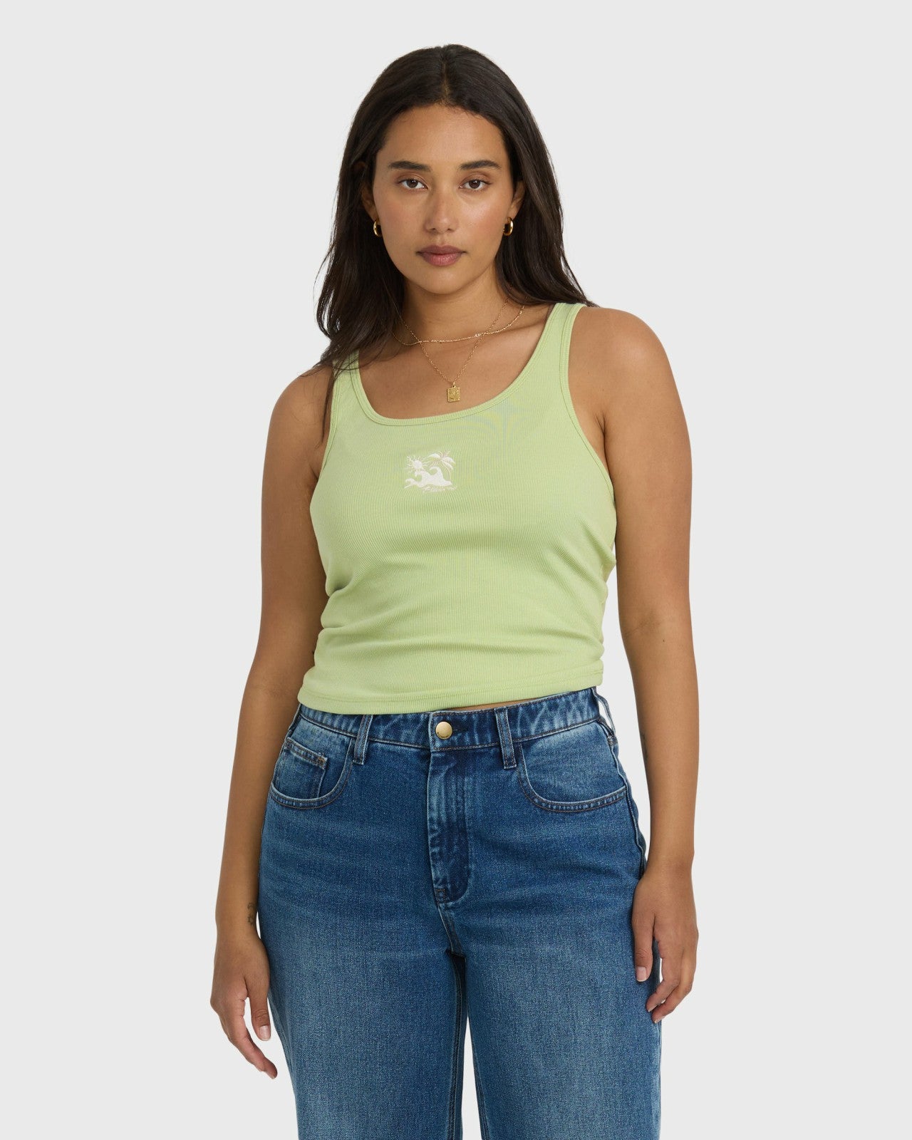 Nothing But Sun Knit Tank | Pistachio Billabong