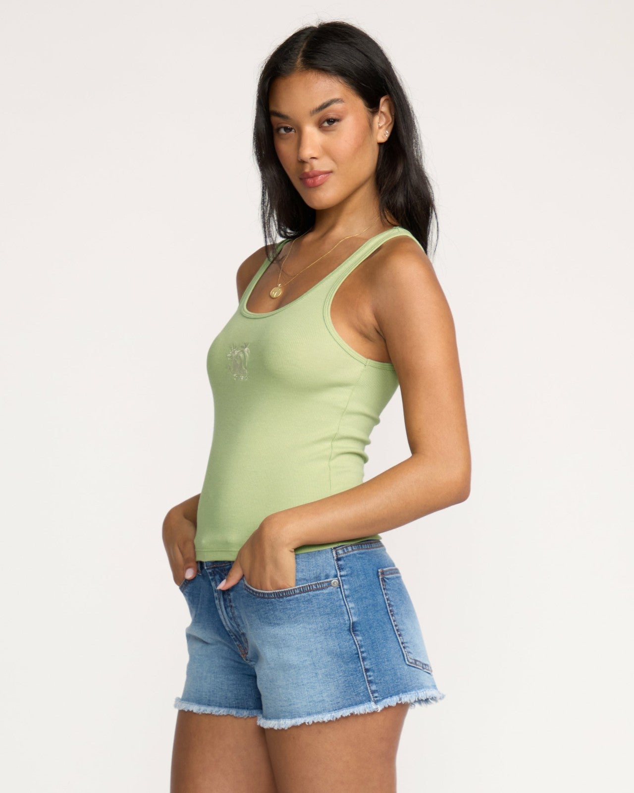 Nothing But Sun Knit Tank | Pistachio Billabong