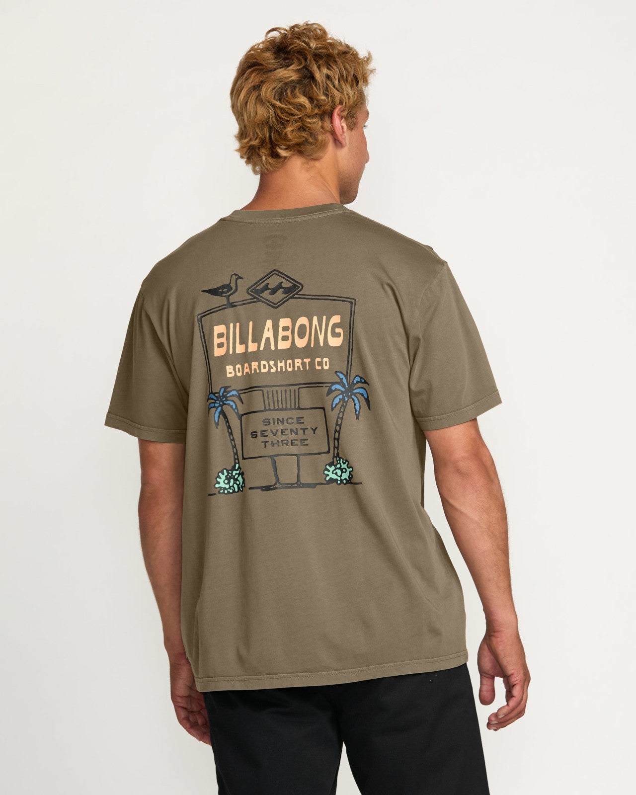 No Vacancy Premium Wave Wash Tee | Brown Billabong