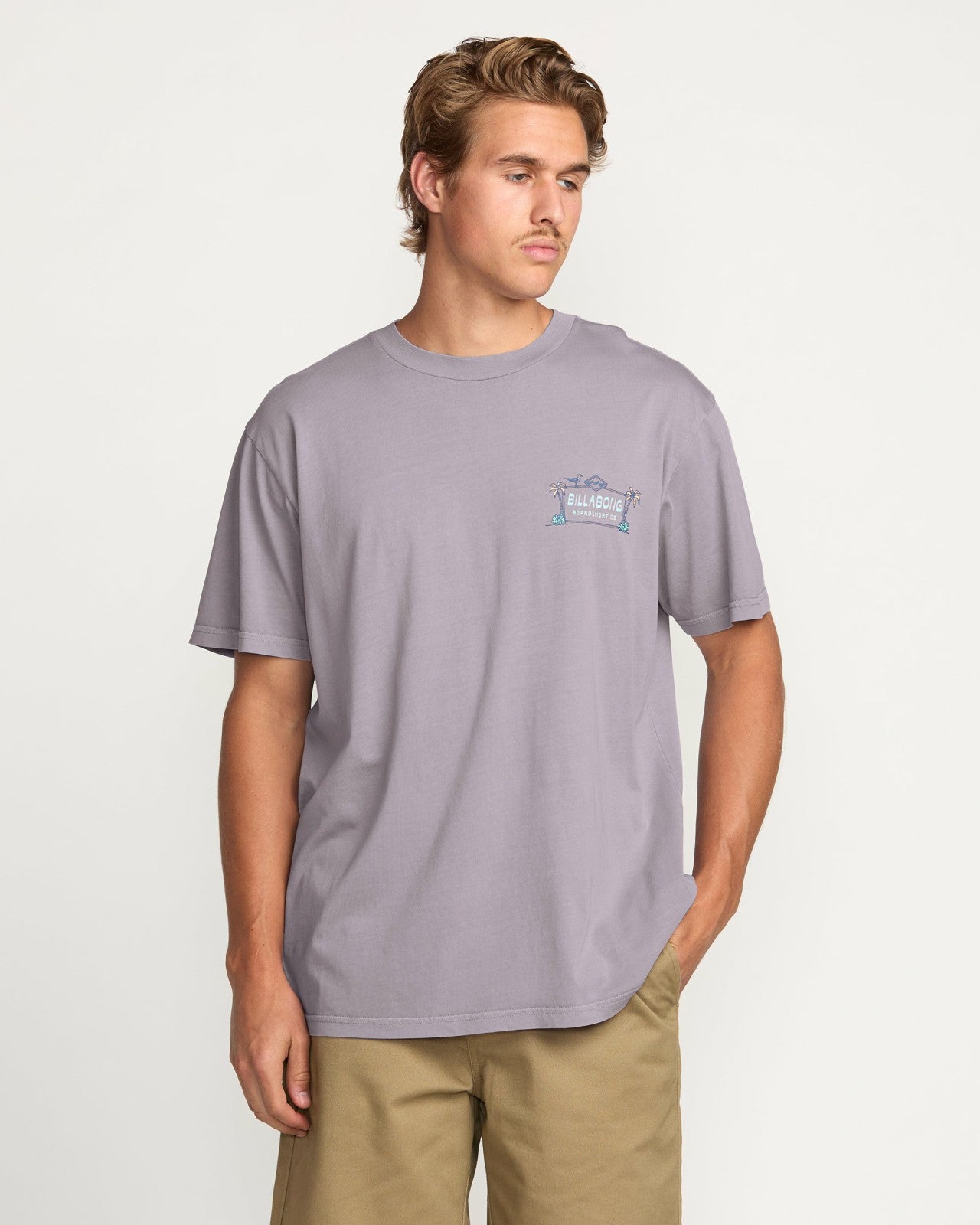 No Vacancy Premium Wave Wash Tee | Light Purple Billabong
