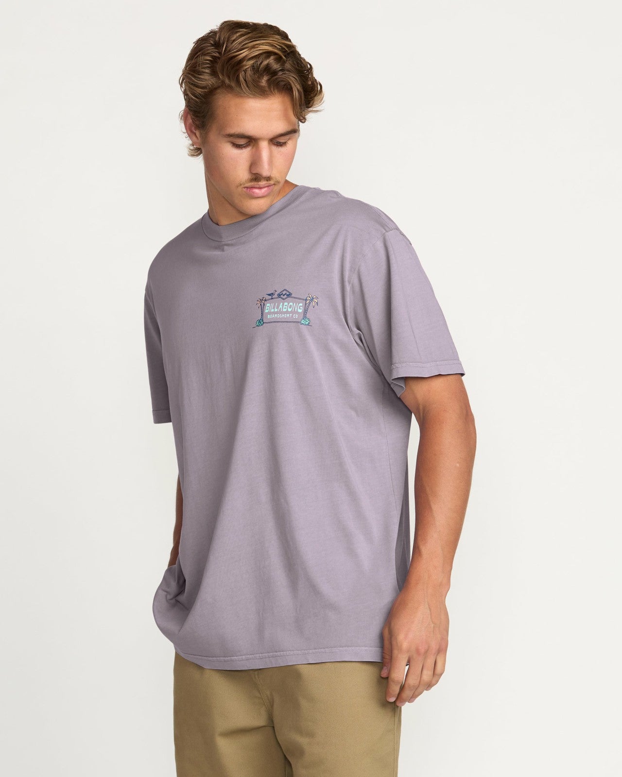 No Vacancy Premium Wave Wash Tee | Light Purple Billabong
