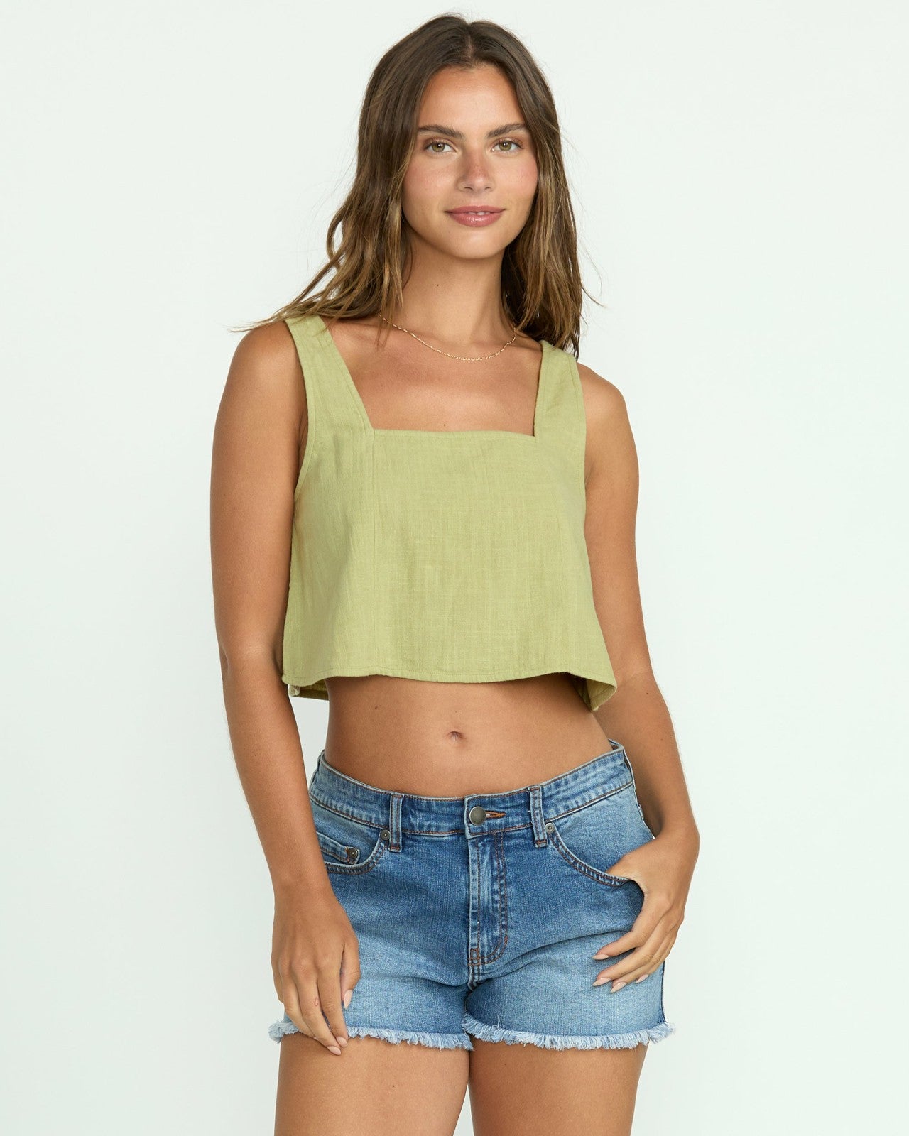 Open Skies Woven Tank | Avocado Billabong