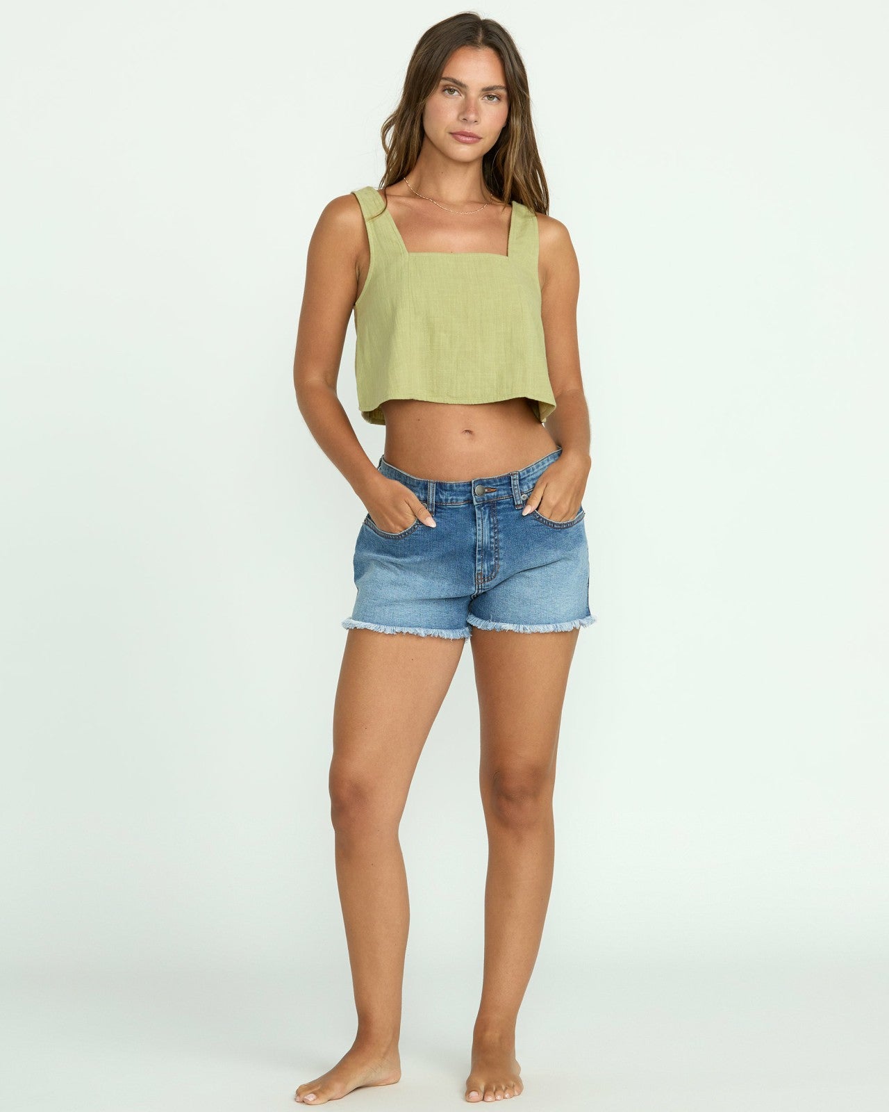 Open Skies Woven Tank | Avocado Billabong