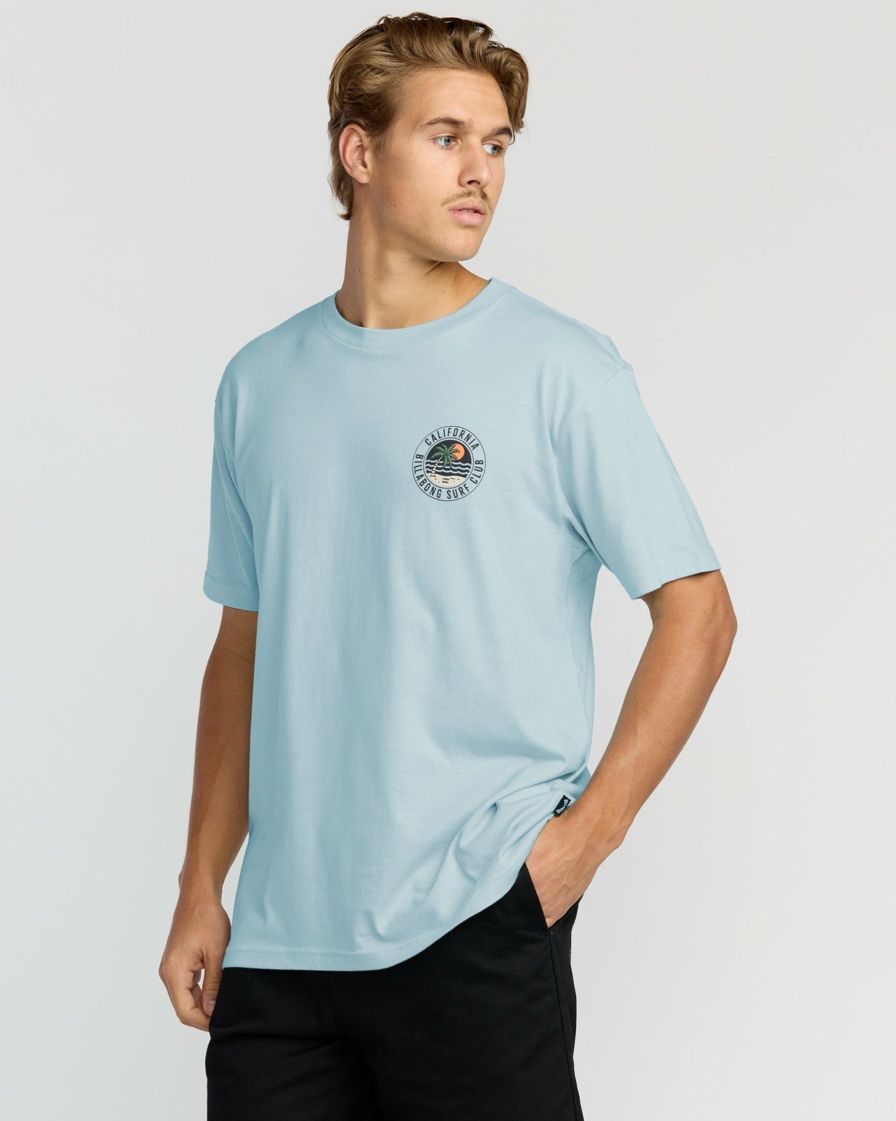Palm Beach Ca Premium Short Sleeve T-Shirt | Coastal Blue Billabong