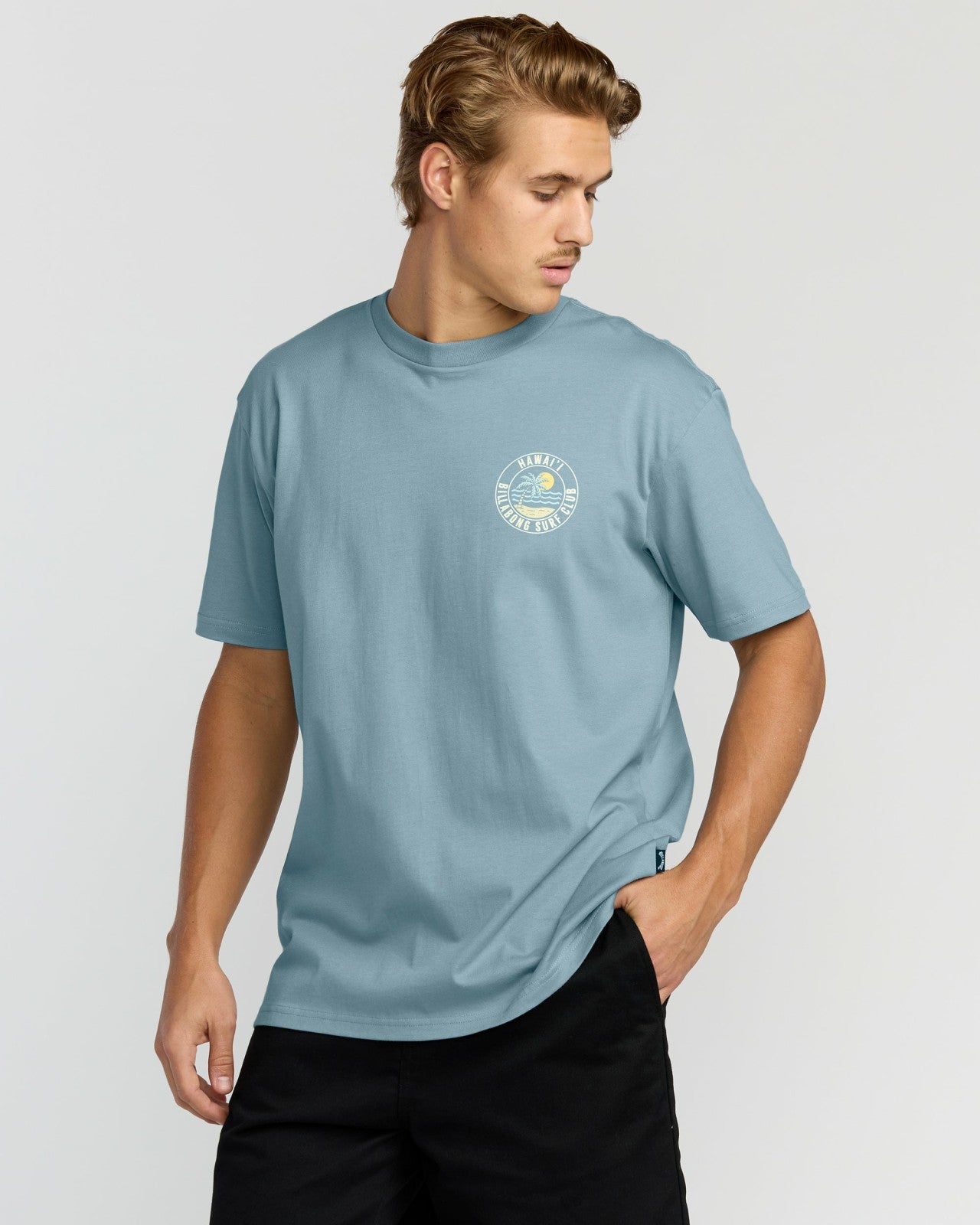 Palm Beach Hi Premium Short Sleeve T-Shirt | Washed Blue Billabong