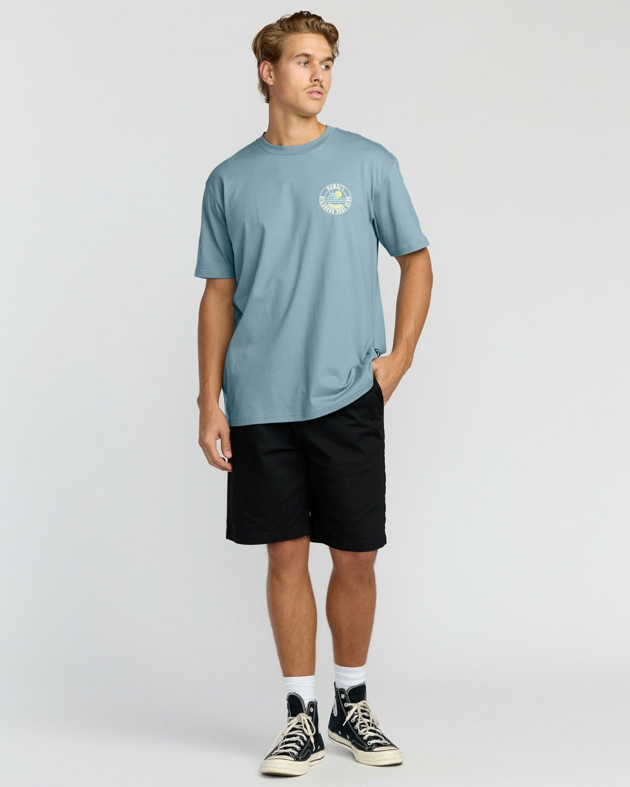 Palm Beach Hi Premium Short Sleeve T-Shirt | Washed Blue Billabong