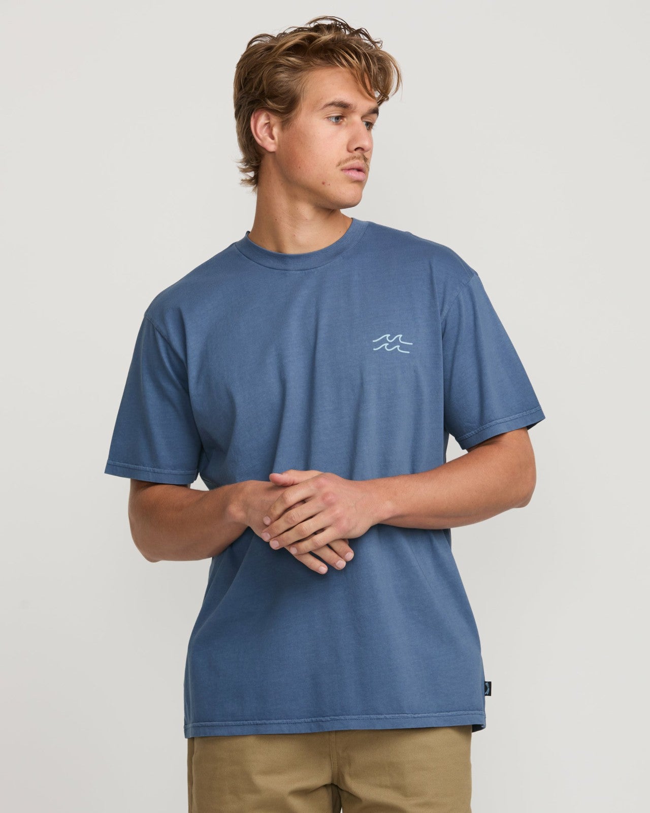 Palms In The Sun Premium Wave Wash Tee | Slate Blue Billabong