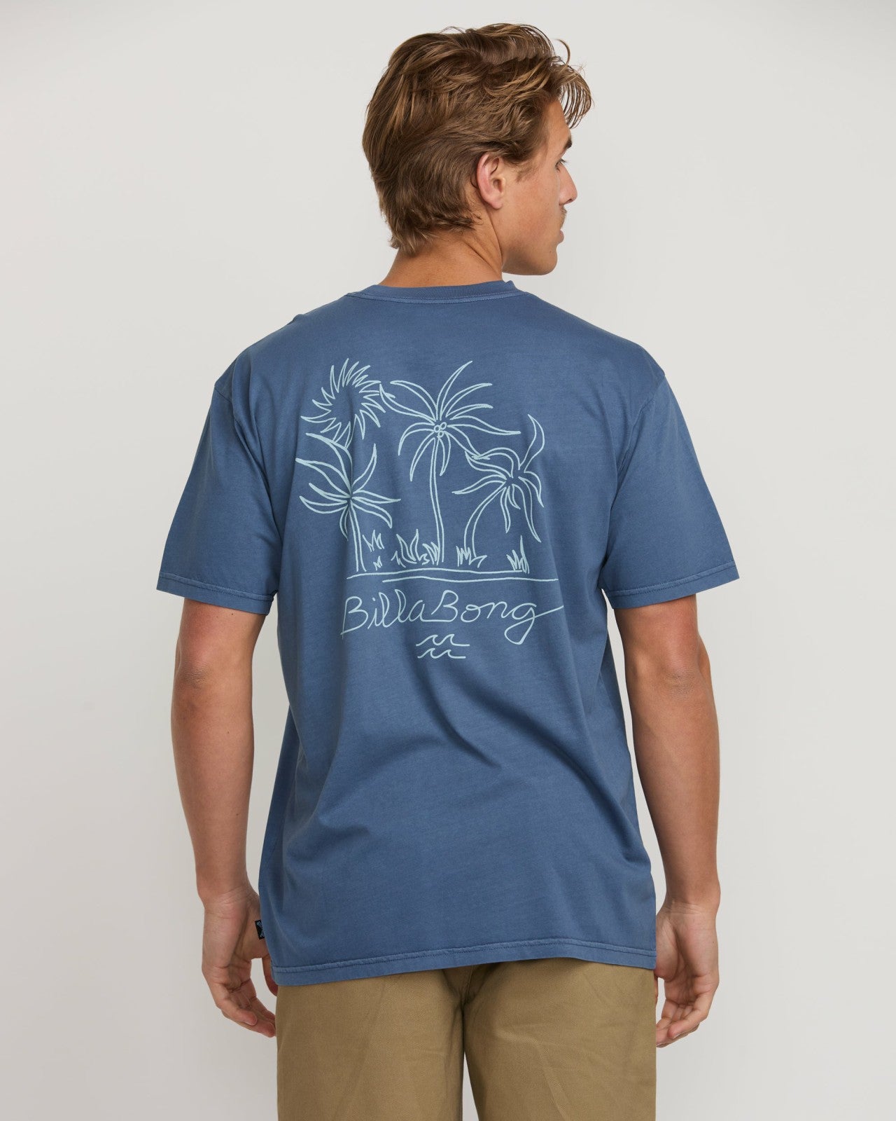 Palms In The Sun Premium Wave Wash Tee | Slate Blue Billabong