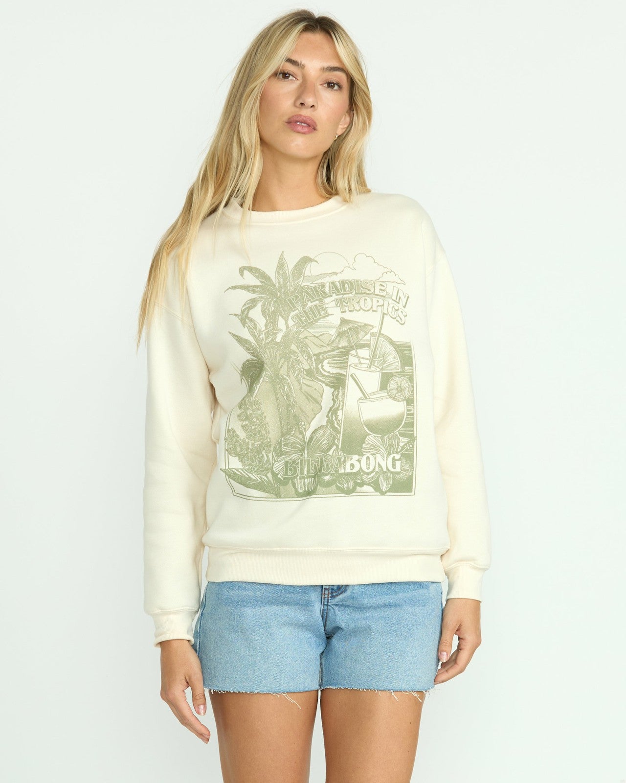 Paradise Awaits Crewneck Sweatshirt | Whitecap Billabong