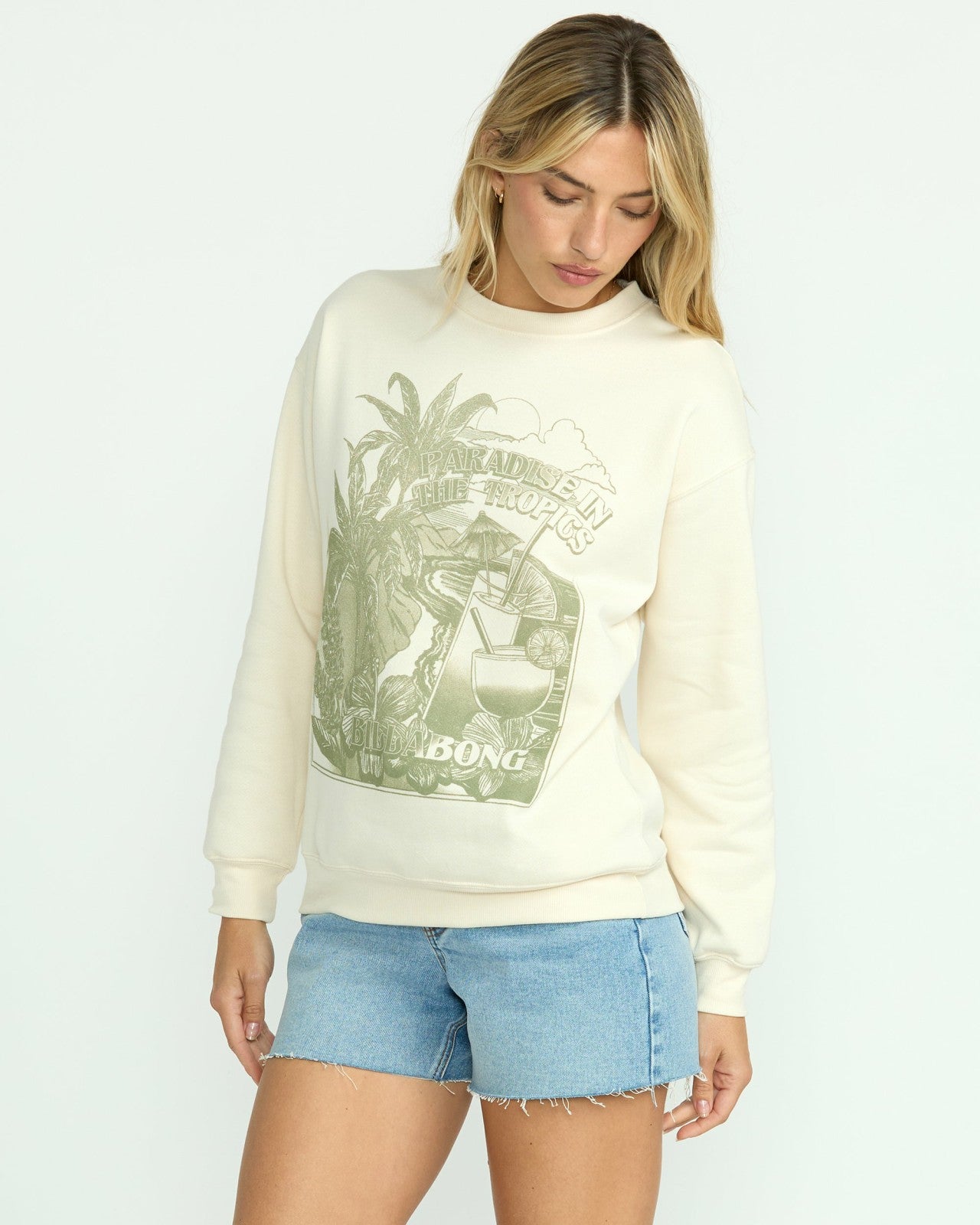 Paradise Awaits Crewneck Sweatshirt | Whitecap Billabong