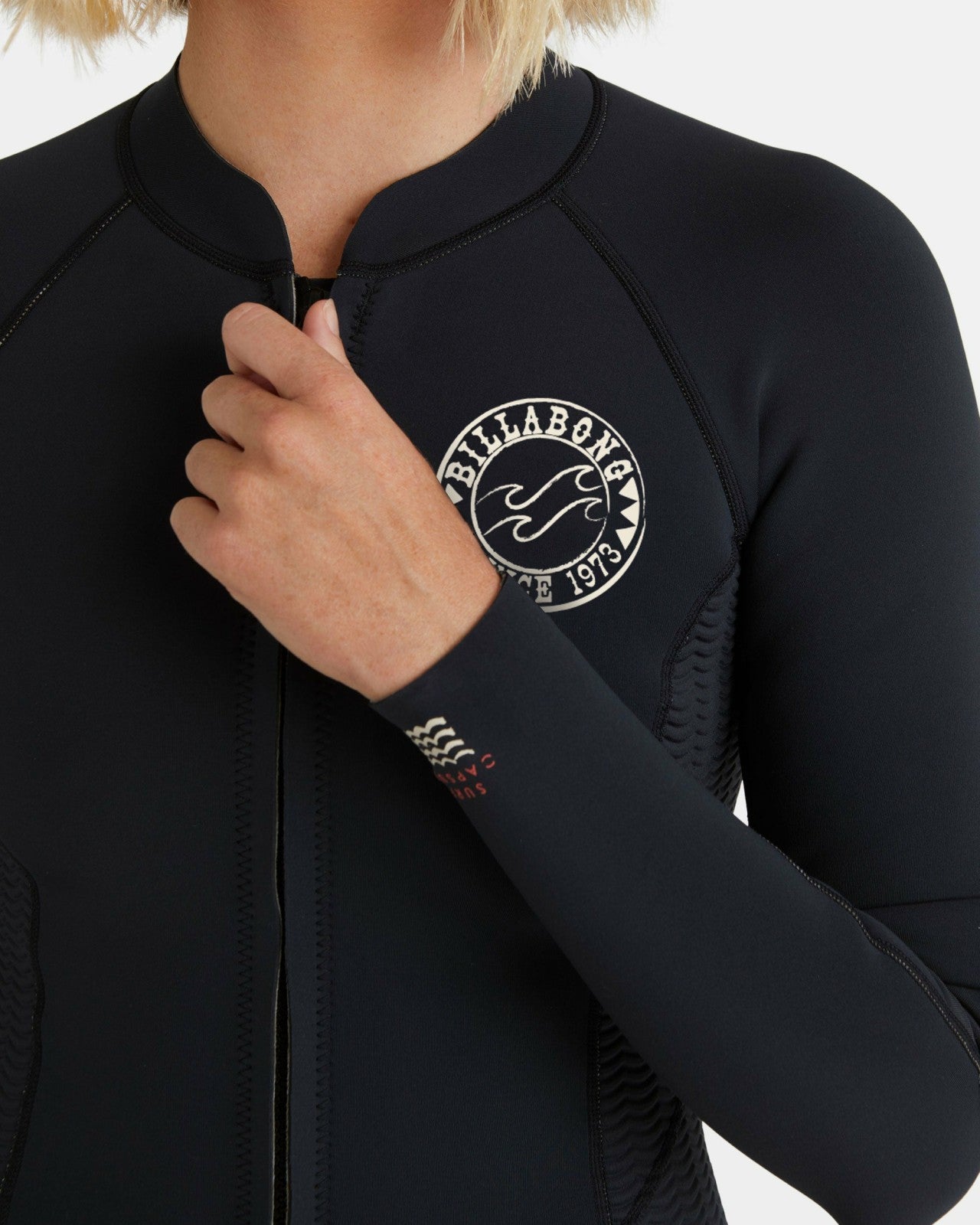 Peeky Natural Flatlock Jacket | Black Billabong
