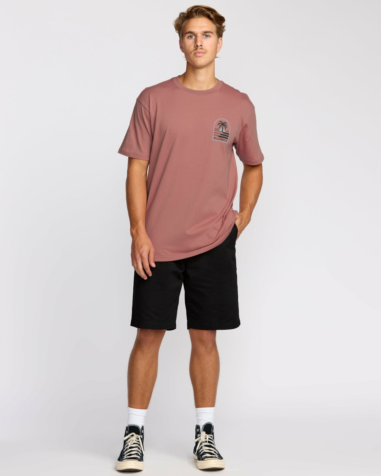 Portal Premium Short Sleeve T-Shirt | Dusty Rose Billabong