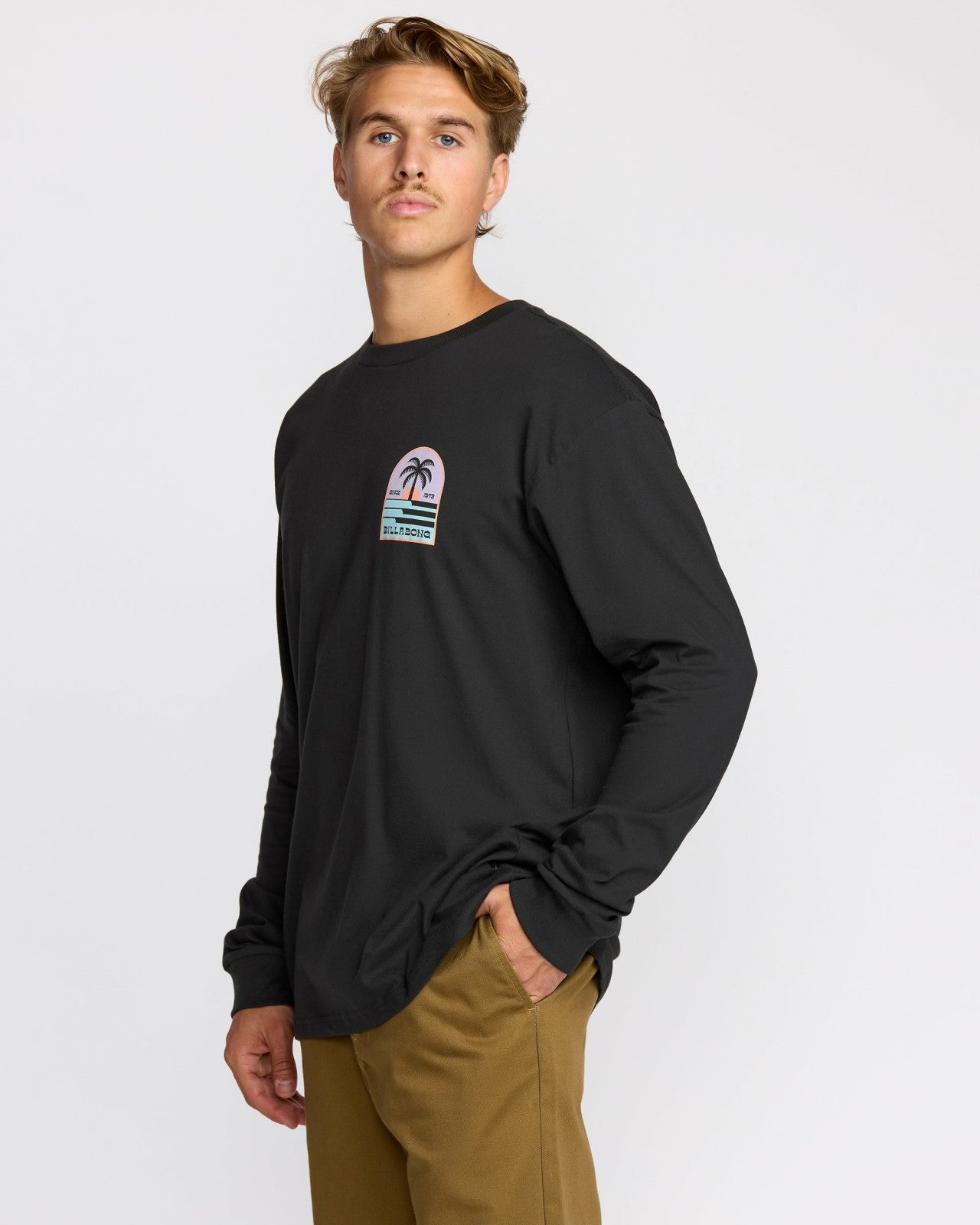 Portal Regular Long Sleeve T-Shirt | Washed Black Billabong