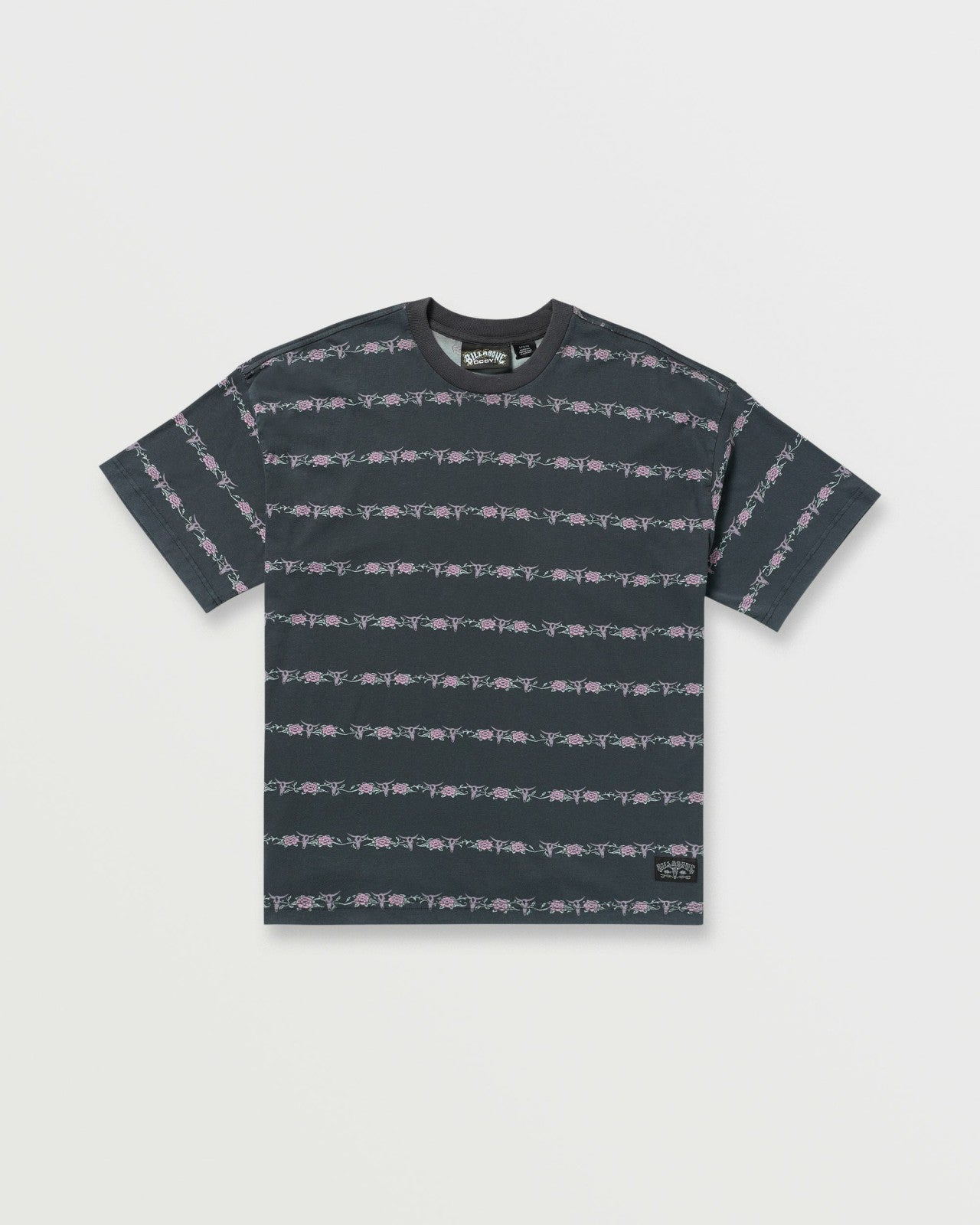 Raging Bull Stripe Tee | Washed Black Billabong