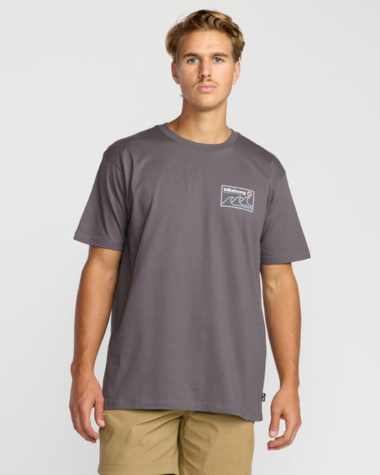 Range A/Div Short Sleeve T-Shirt | Grey Violet Billabong