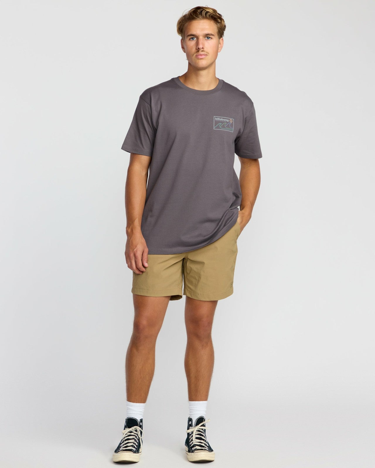 Range A/Div Short Sleeve T-Shirt | Grey Violet Billabong