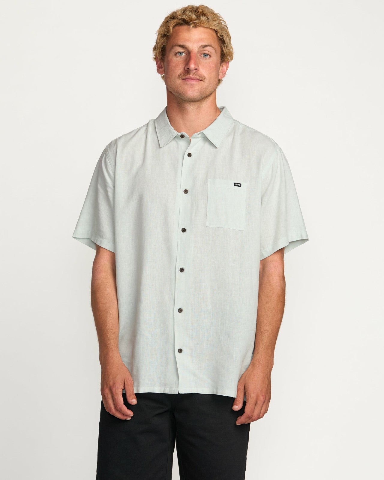 Ricardo Short Sleeve Shirt | Ash Blue Billabong