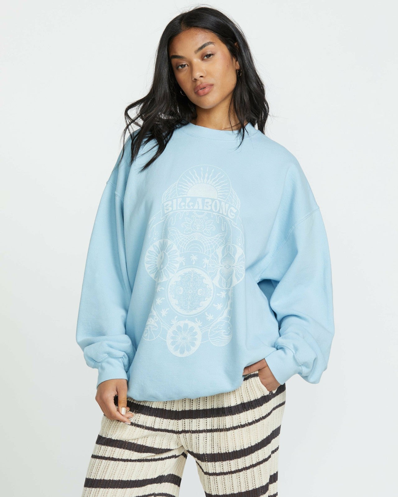Ride In Crew Sweatshirt | Washed Chambray Billabong