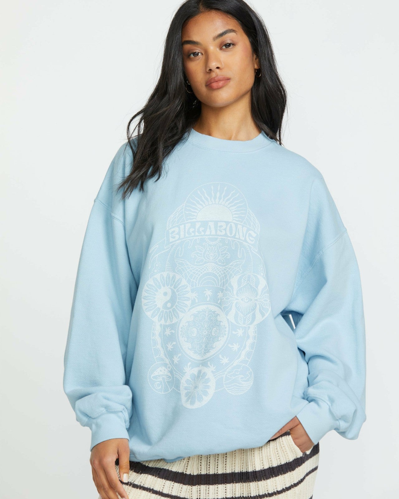 Ride In Crew Sweatshirt | Washed Chambray Billabong